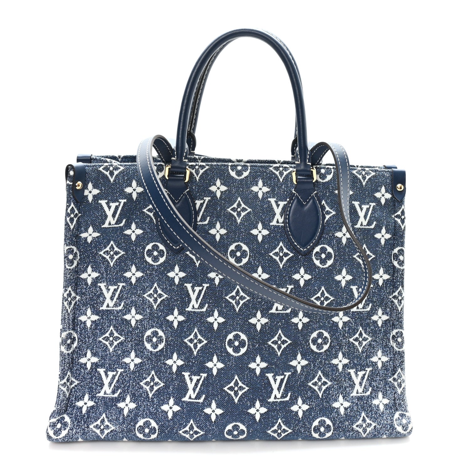 Monogram Jacquard Denim Onthego MM Bleu