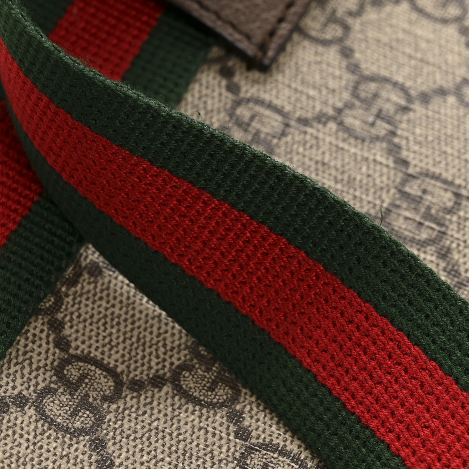 GG Supreme Monogram Neo Vintage Web Belt Bag Brown