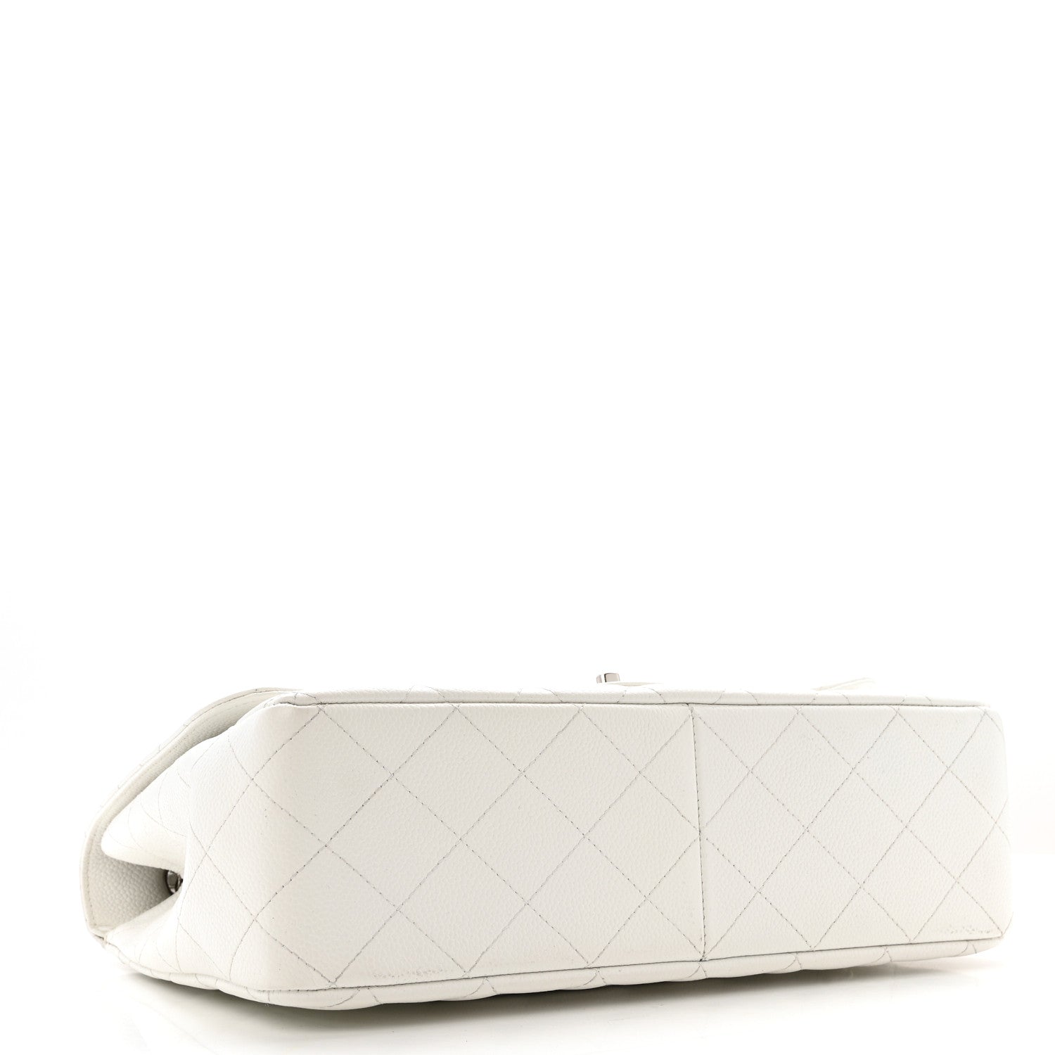 Caviar Quilted Jumbo Single Flap White