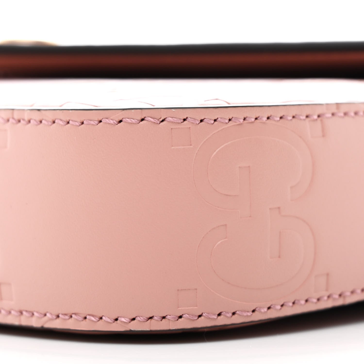 Calfskin GG Super Mini Shoulder Bag Soft Pink