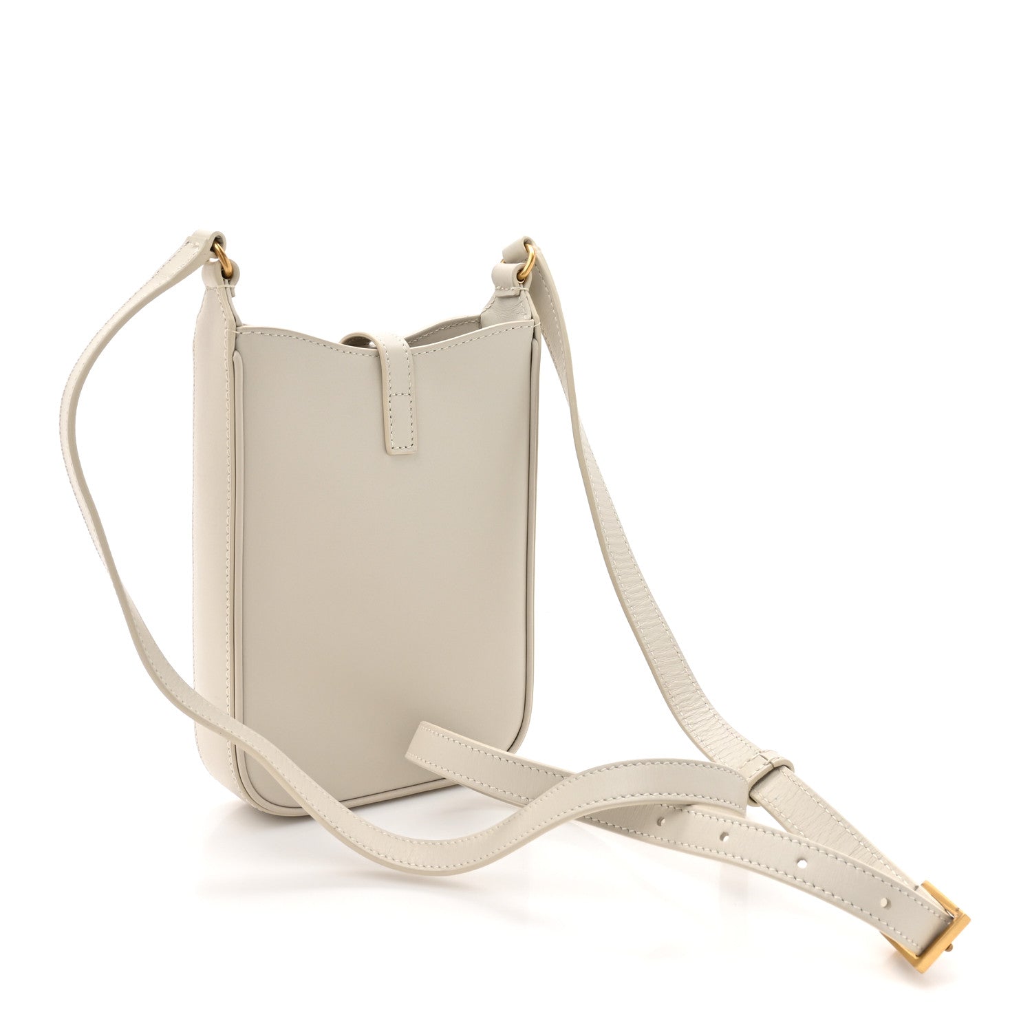 Smooth Calfskin Mini Le 5 A 7 Vertical Hobo Blanc Vintage