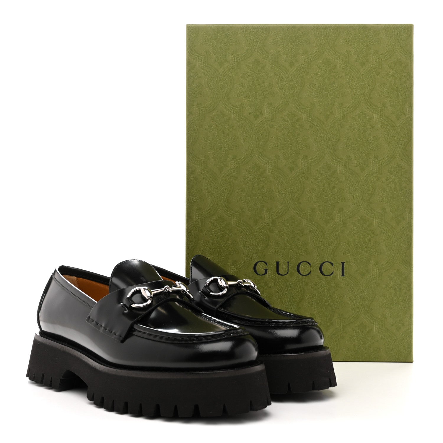 Cordovan Lux Womens Horsebit 45mm Platform Loafers 39.5 Black