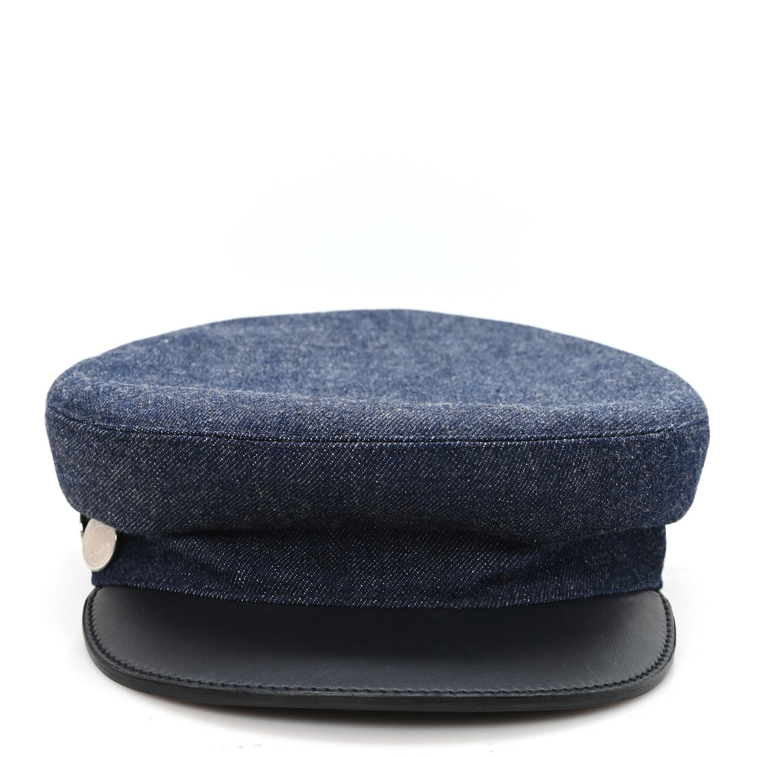 Denim Calfskin Cabourg Cap 57 Indigo