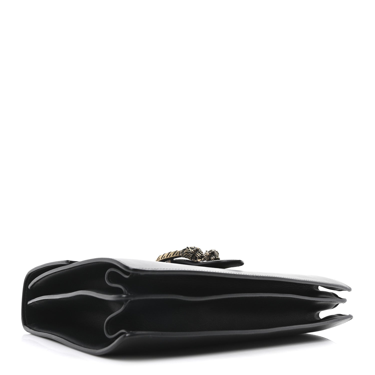 Moon Calfskin Web Large Dionysus Bamboo Top Handle Bag Black