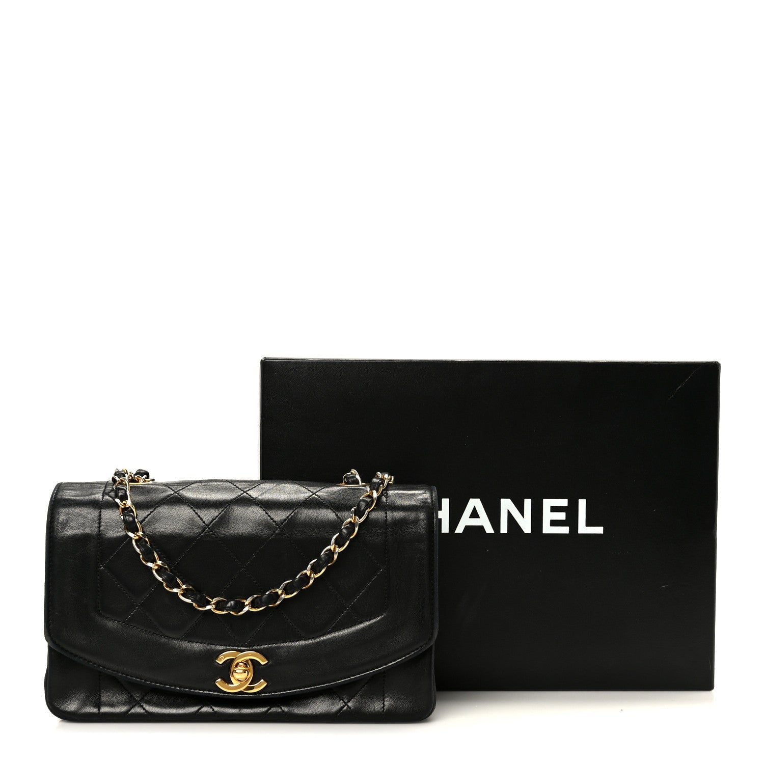 Lambskin Quilted Small Single Flap Black