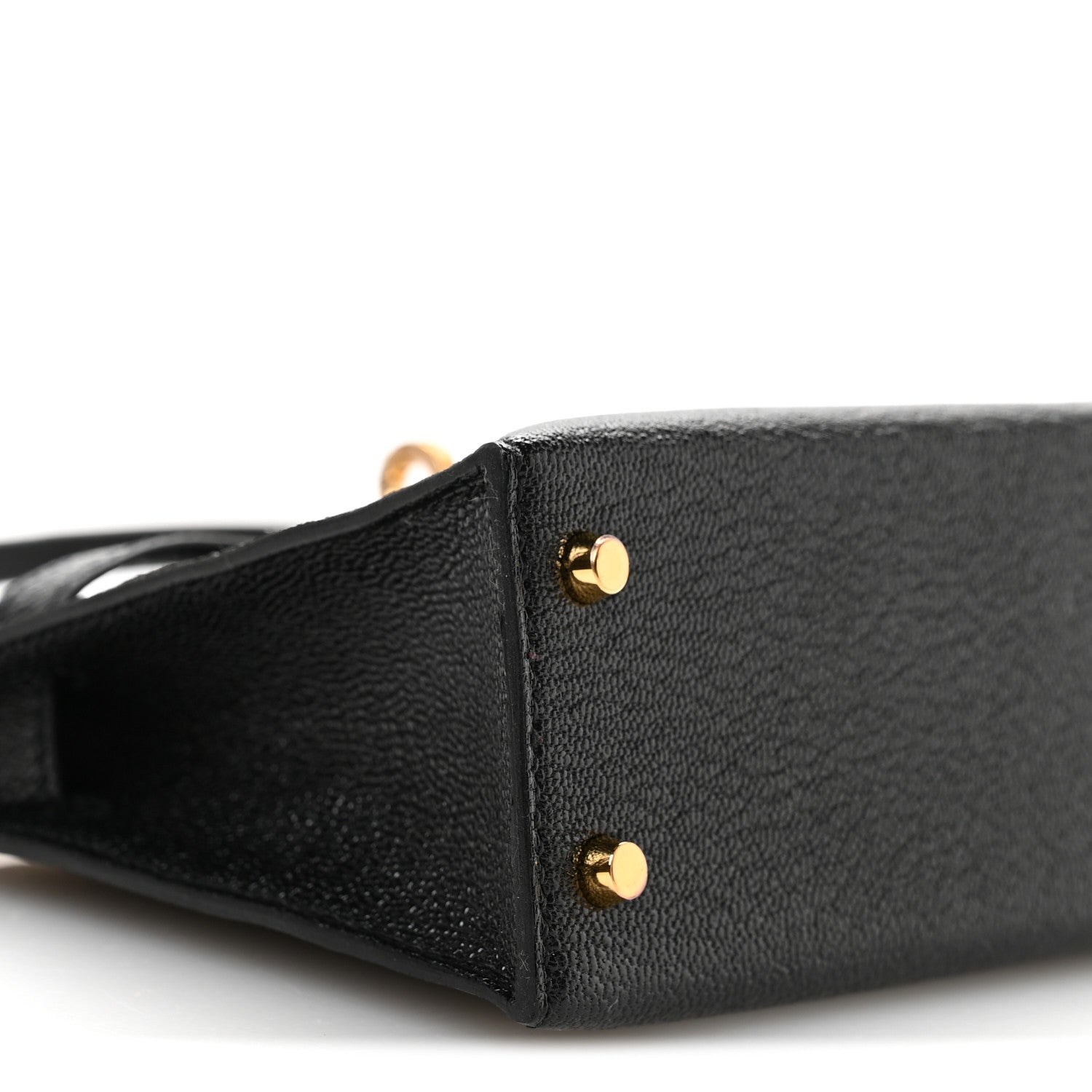 Chevre Mysore Horseshoe Mini Kelly Sellier 20 Black Rose Poupre