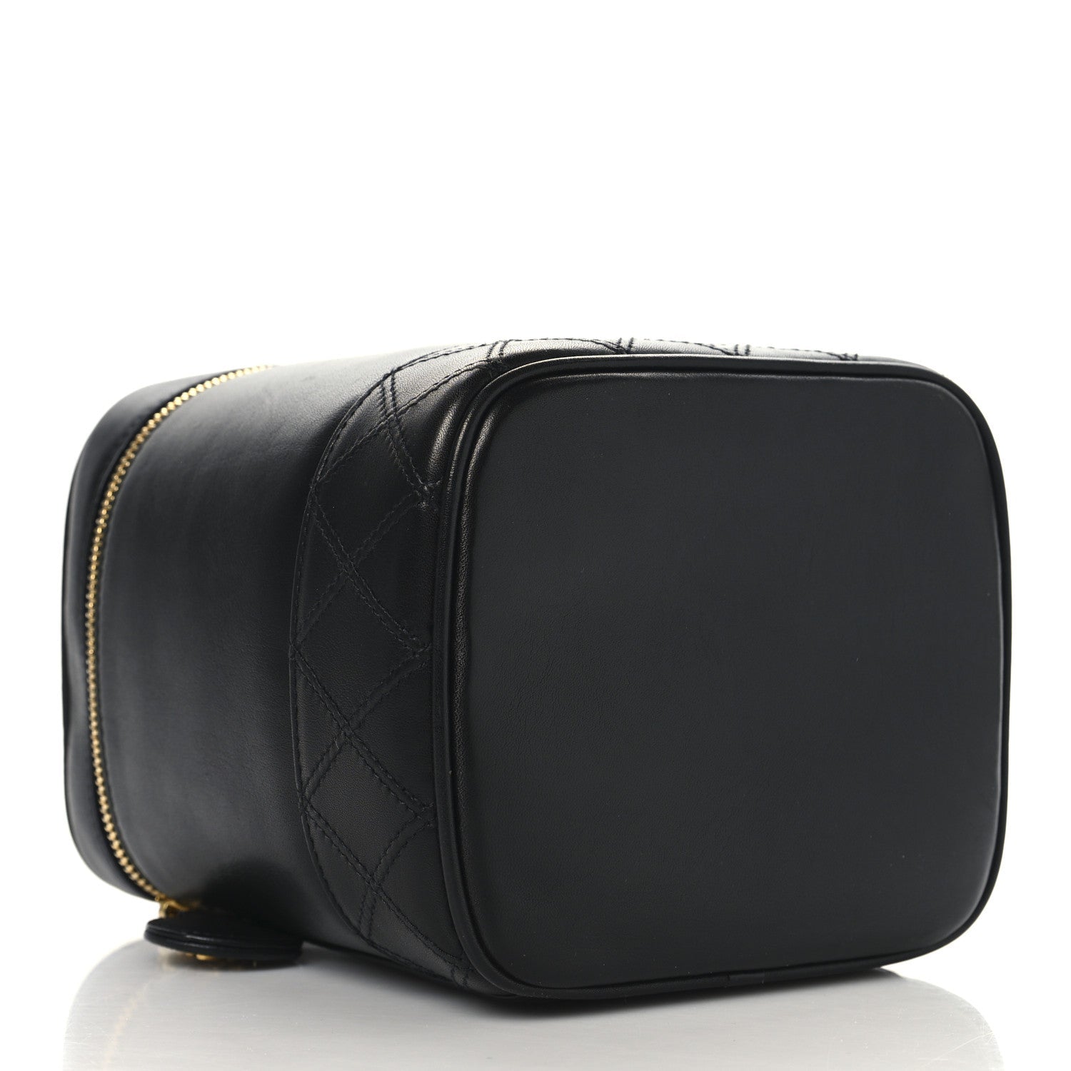 Lambskin Vanity Cosmetic Bag Black
