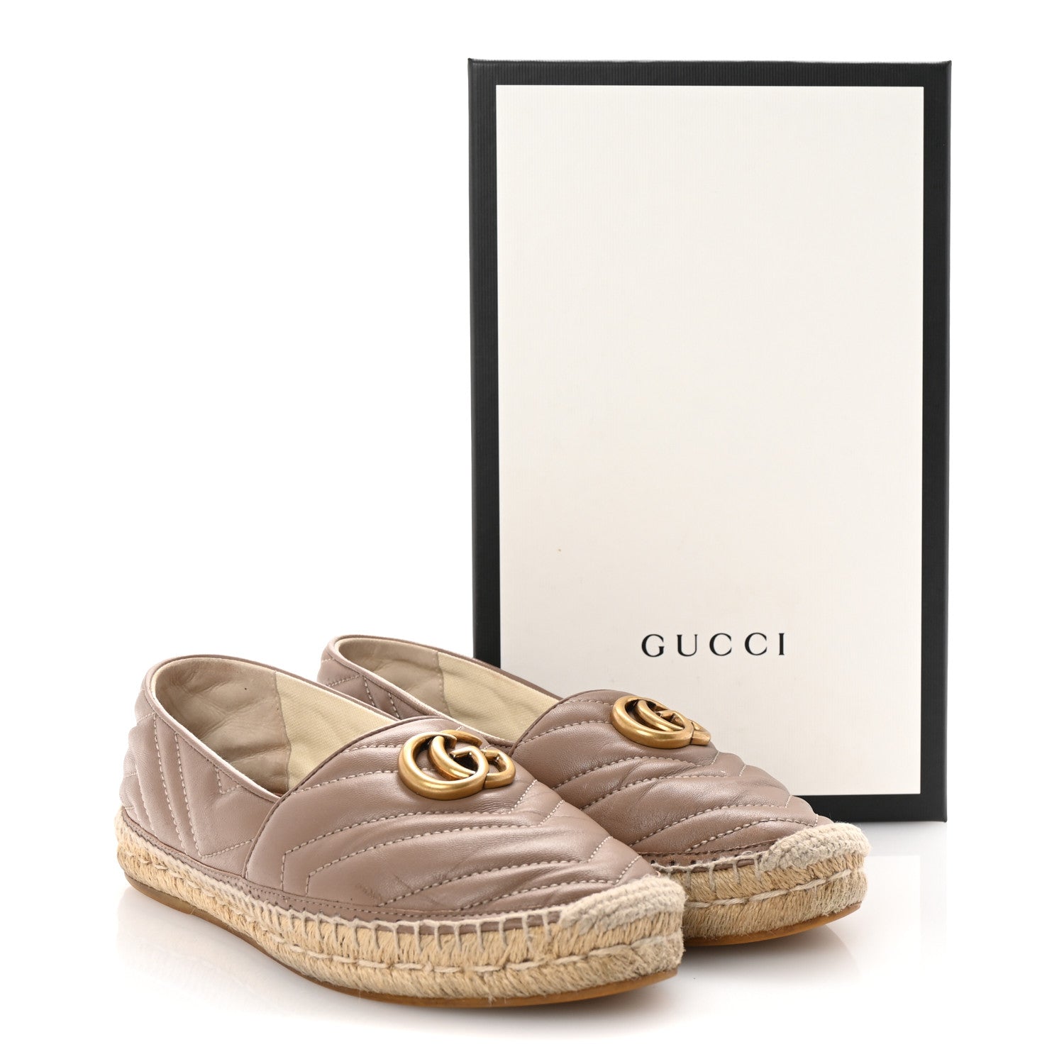 Nappa Matelasse GG Marmont Espadrilles 39 Porcelain Rose