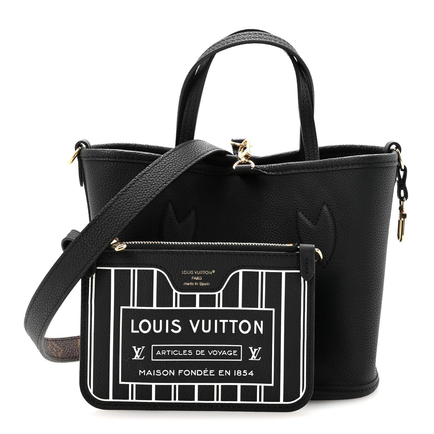 Monogram Neverfull Inside Out Bandouliere BB Black