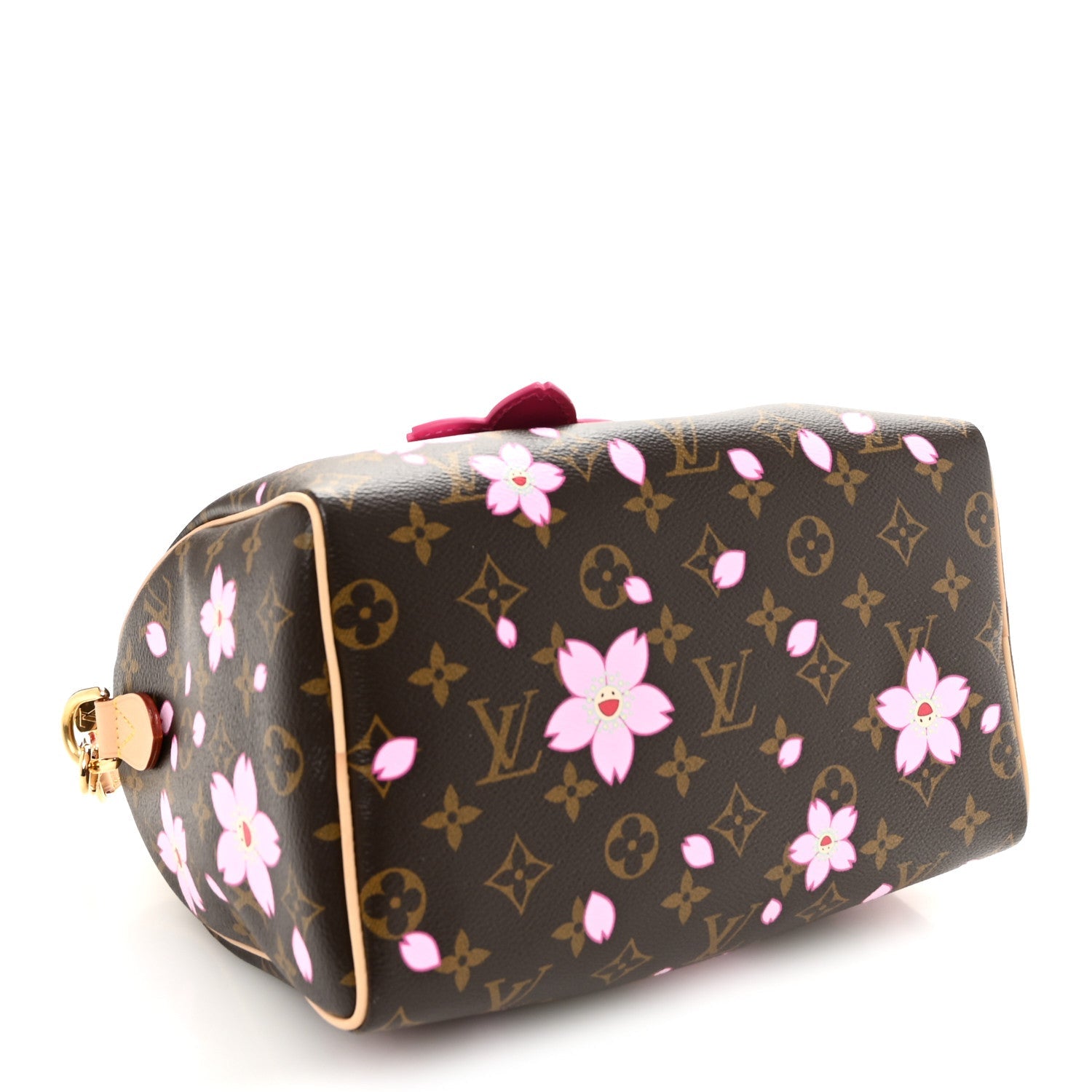 LV X TM Monogram Cherry Blossom Speedy Bandouliere 25 Sakura Brown
