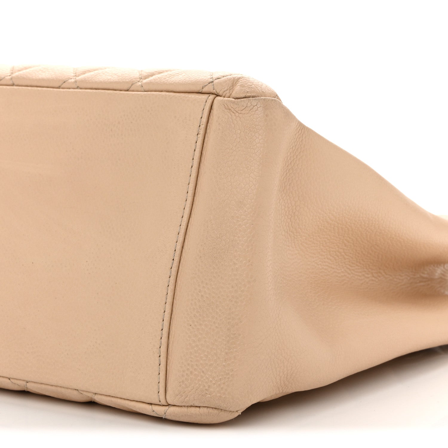 Caviar Quilted Grand Shopping Tote GST Beige Clair