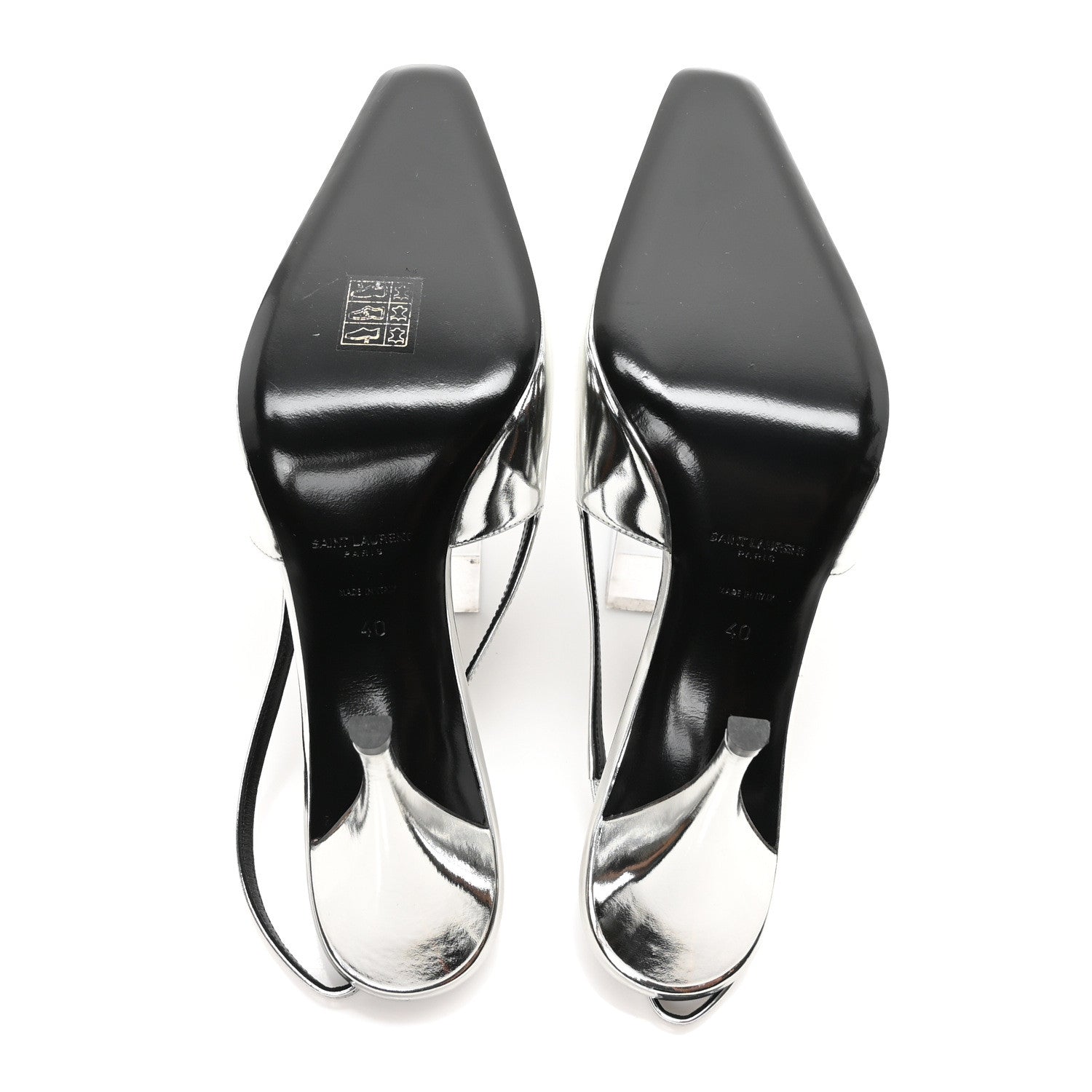 Patent Tom 90 Dream Slingback Pumps 40 Argento