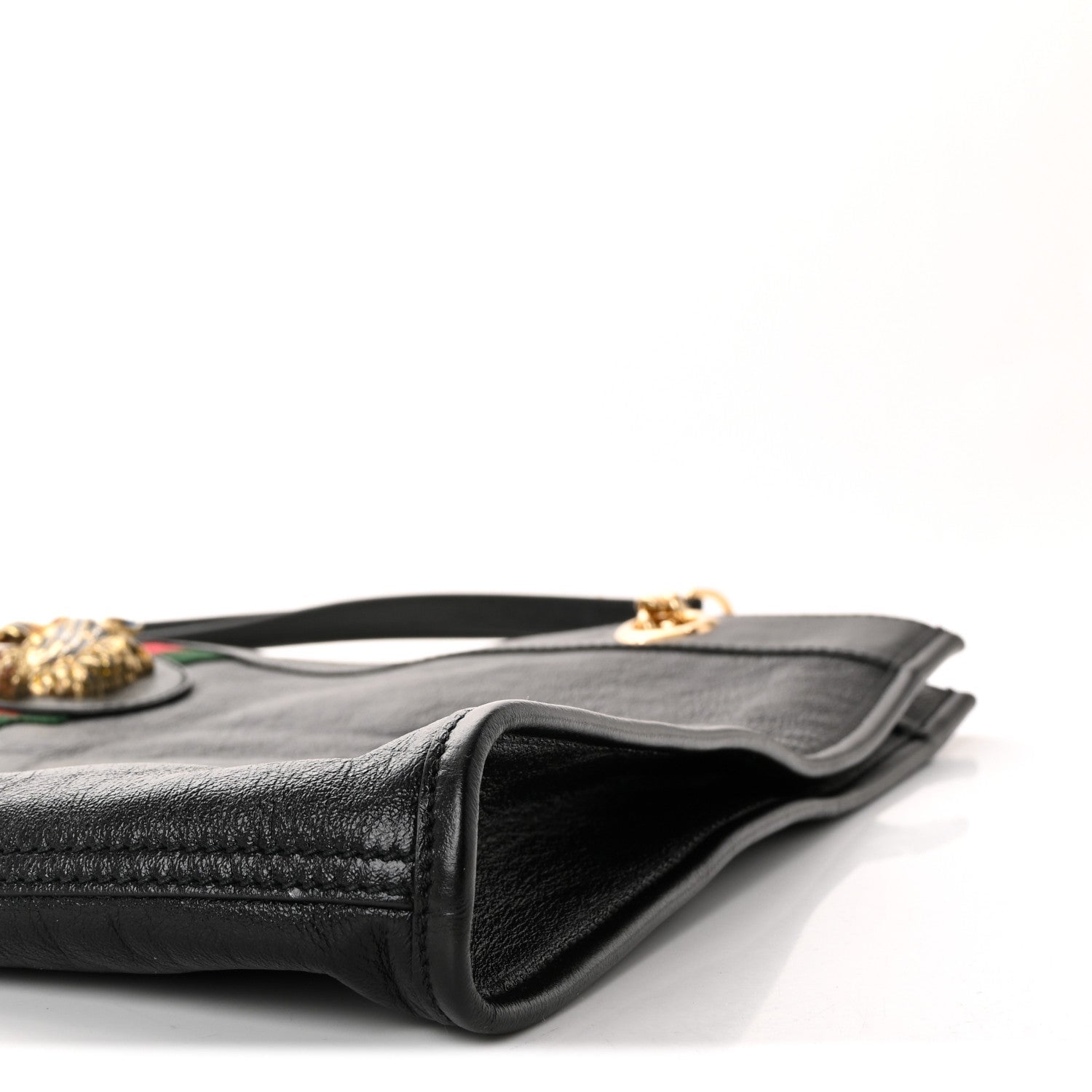 Calfskin Large Rajah Chain Tote Black