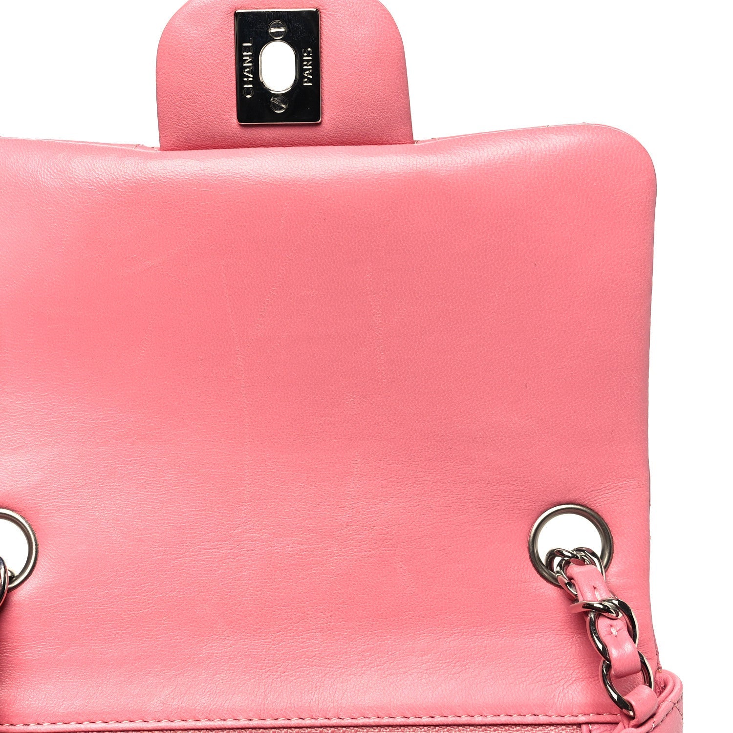 Lambskin Quilted Mini Square Flap Pink