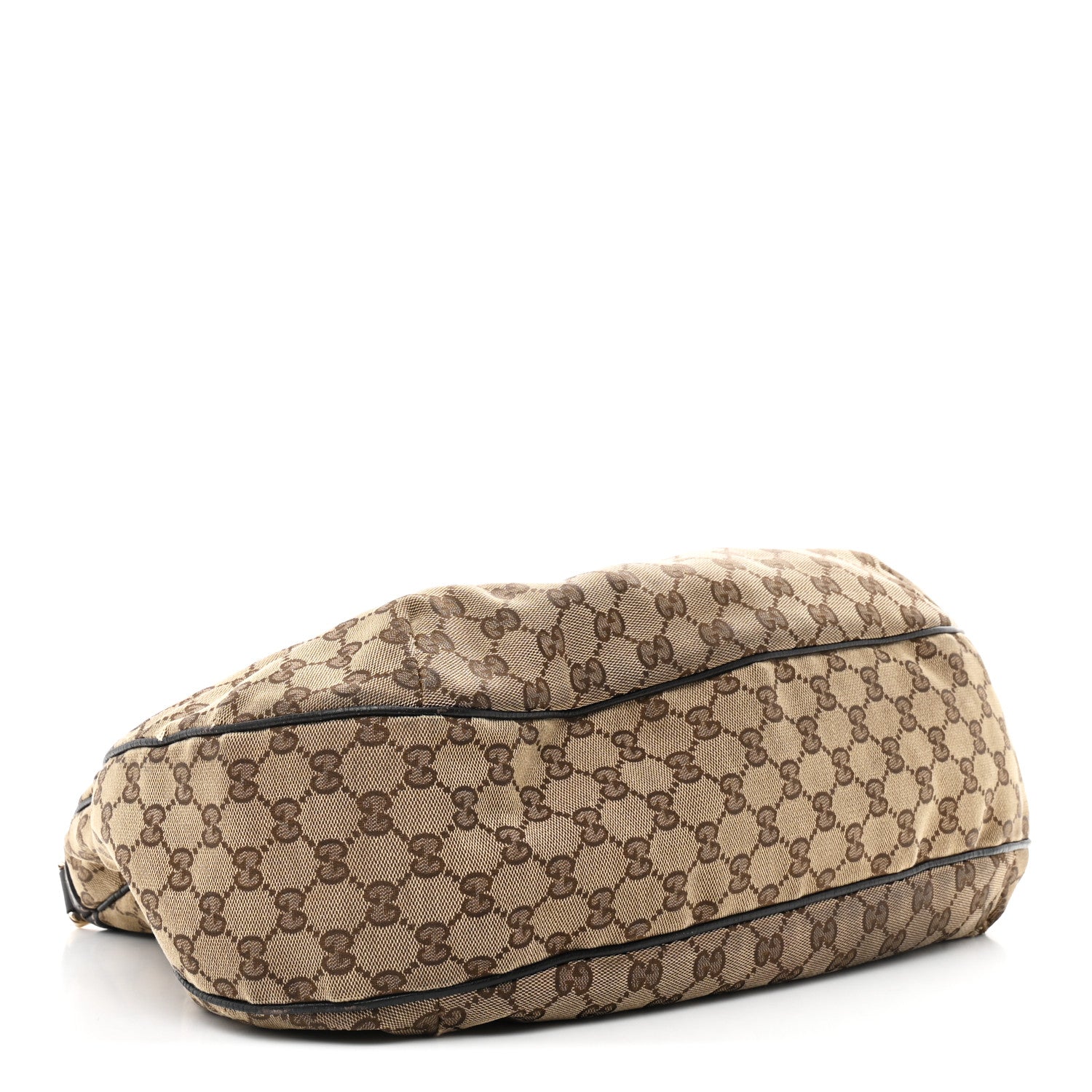 Monogram Large New Ladies Web Hobo Dark Brown