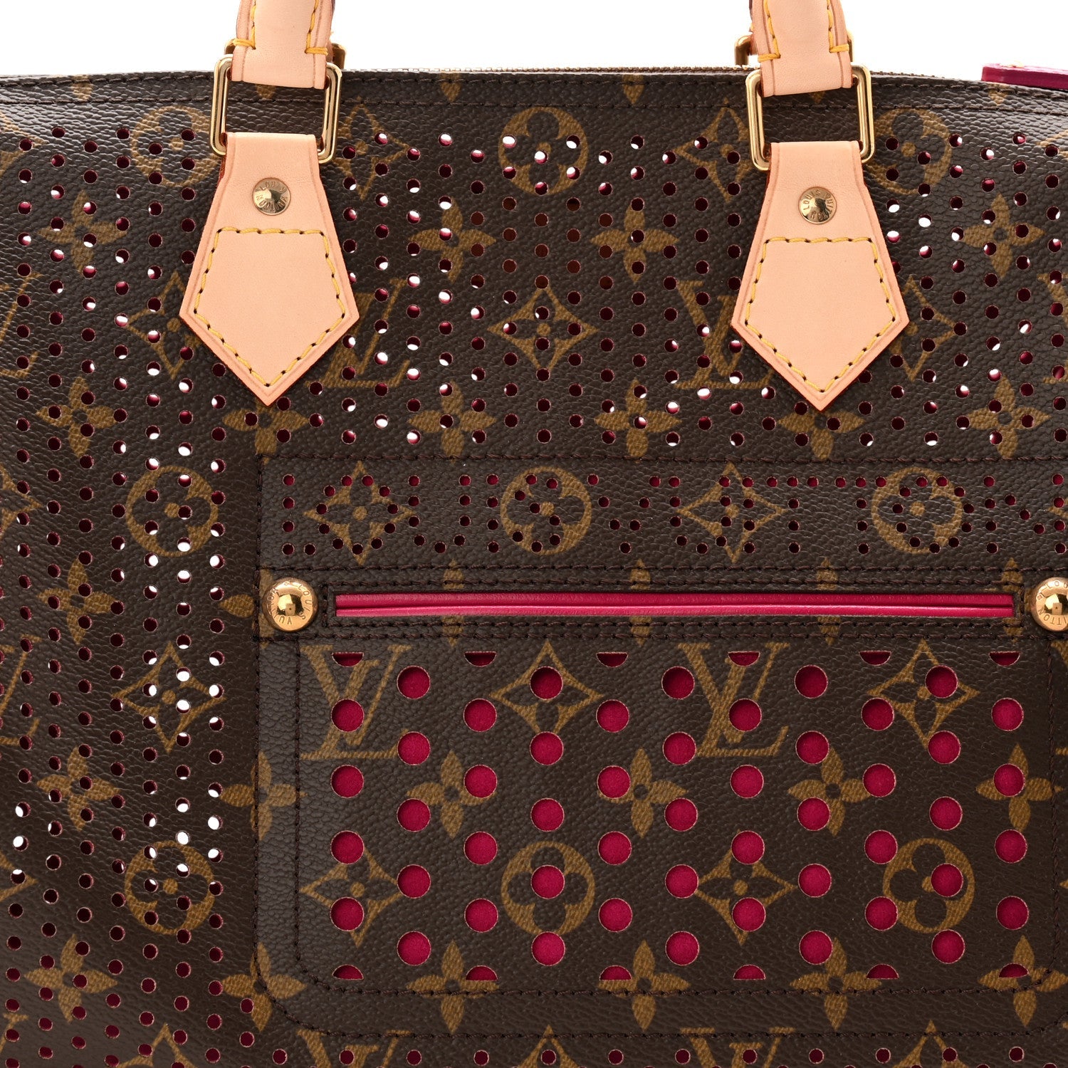Monogram Perforated Speedy 30 Fuchsia