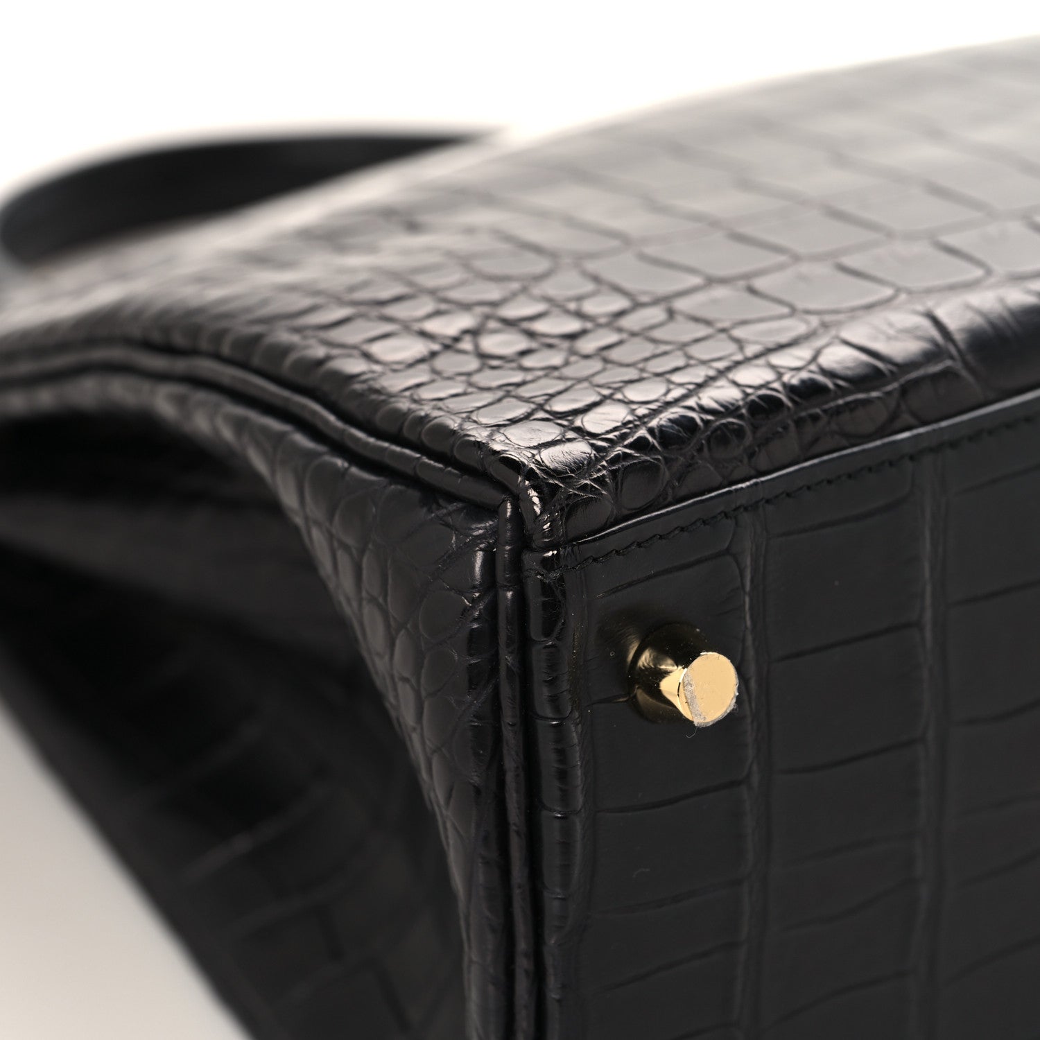 Matte Alligator Kelly Retourne 28 Black