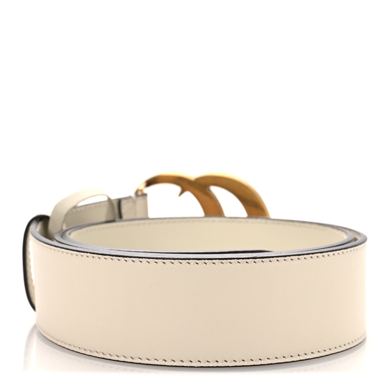 Calfskin Double G 40mm Belt 85 34 Mystic White