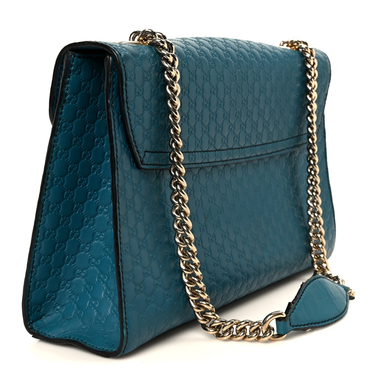 Soft Microguccissima Medium Emily Chain Shoulder Bag Deep Cobalt