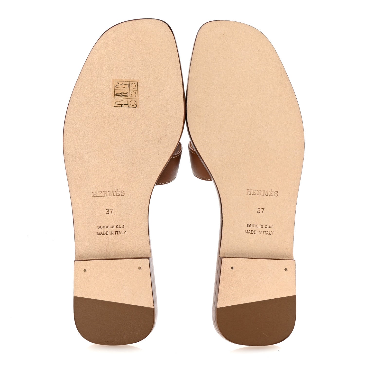 Box Calfskin Oran Sandals 37 Gold
