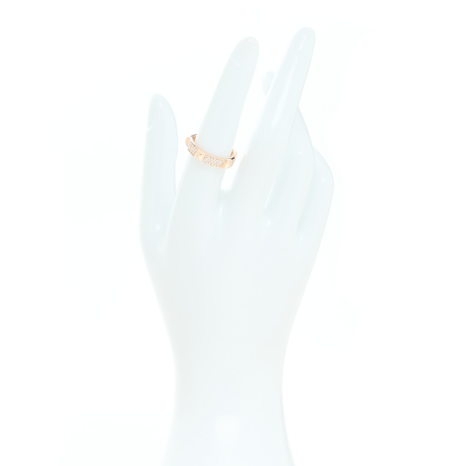 18K Rose Gold Diamond Clou D'H Ring 54 6.75