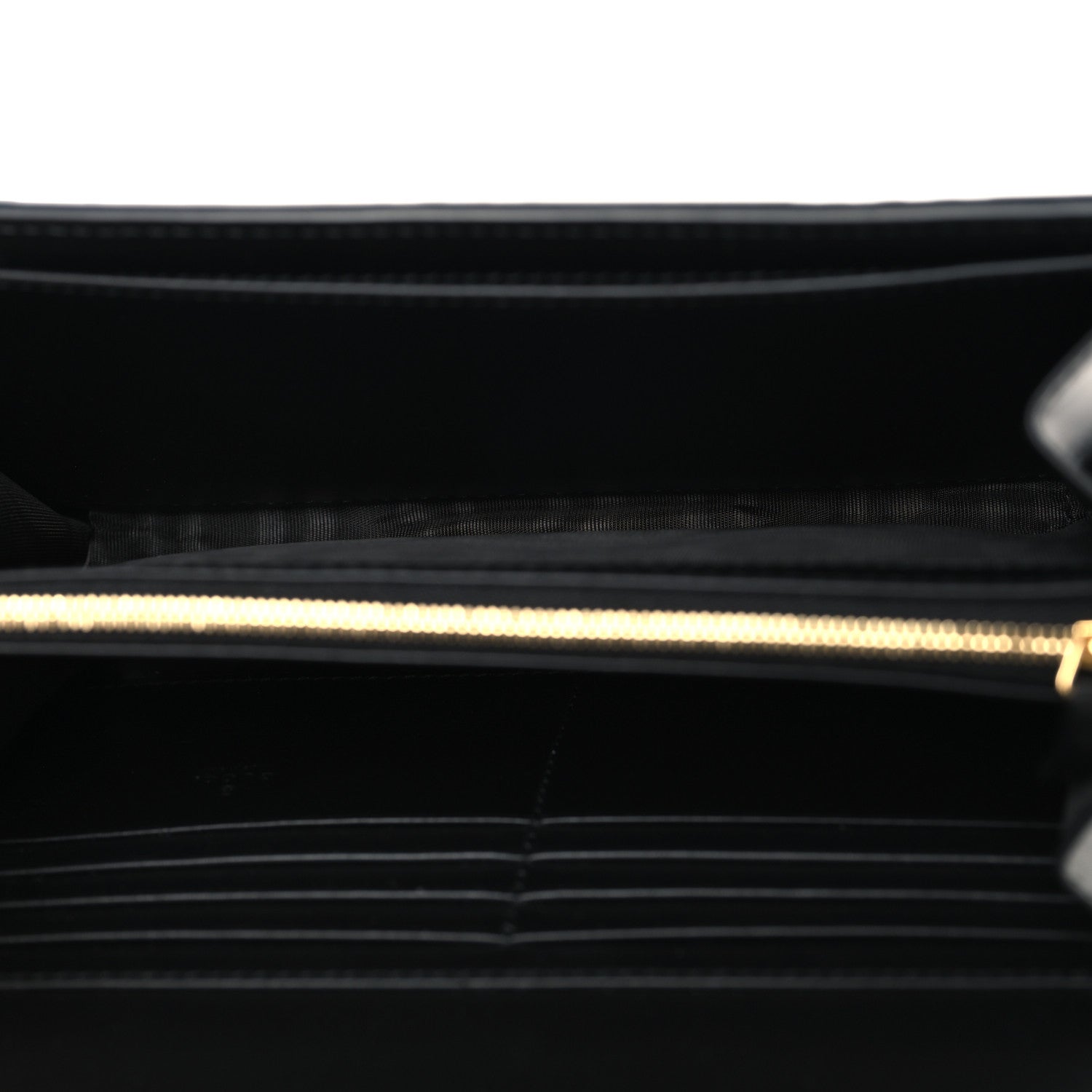 Calfskin GG Debossed Chain Wallet Black