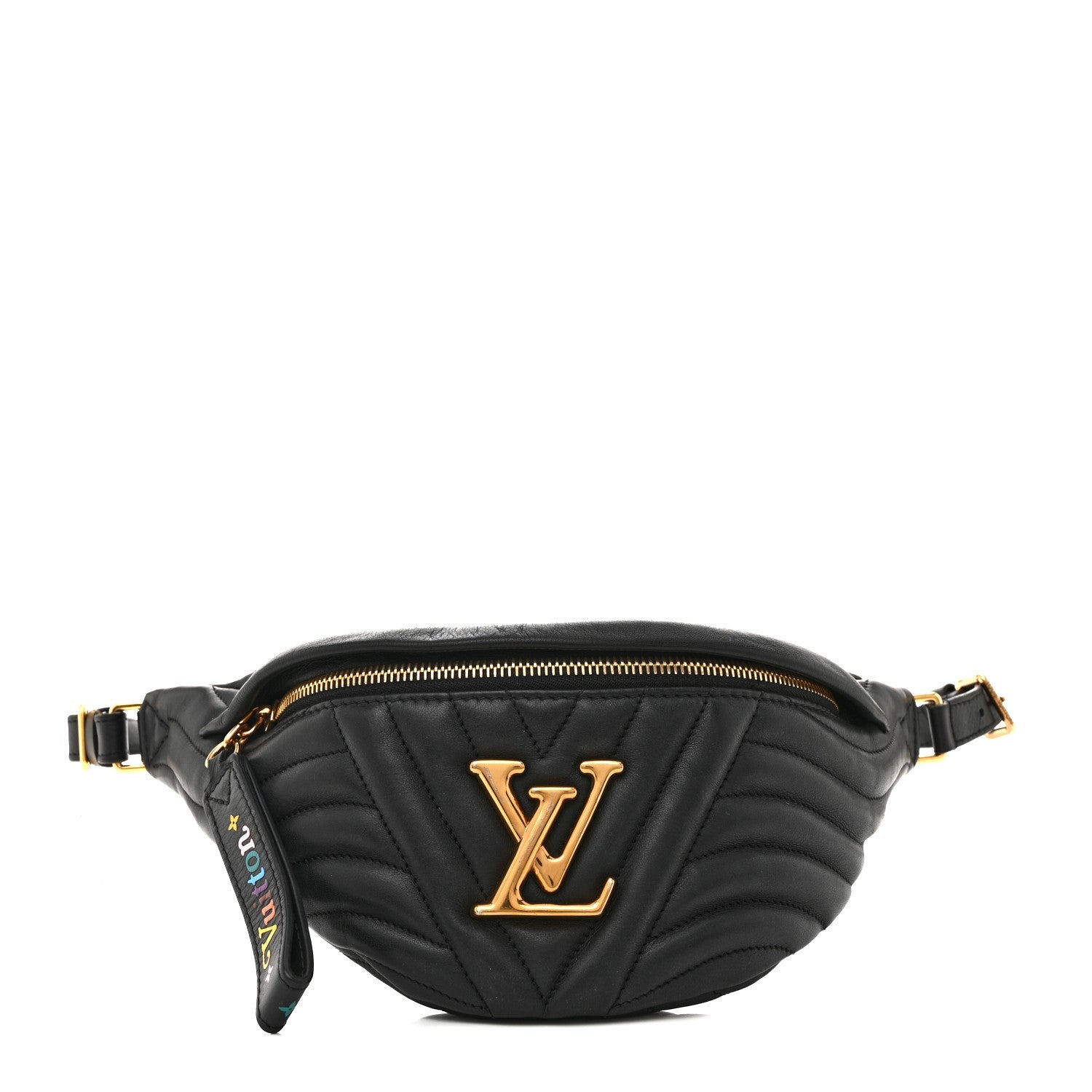 Calfskin Quilted New Wave Bumbag Black