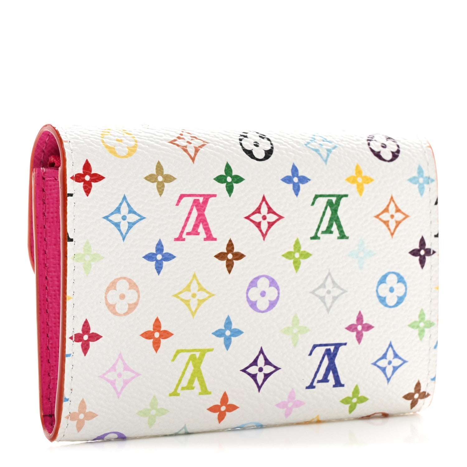 LV X TM Monogram Multicolor Rosalie Coin Purse White Kawaii Pink