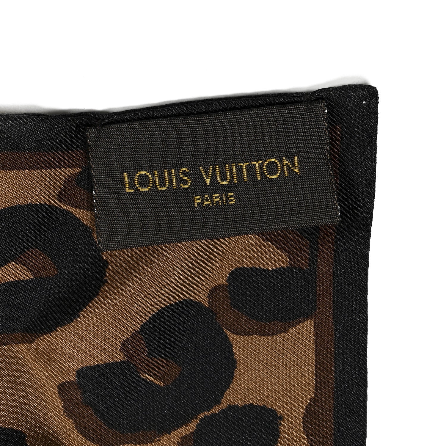 Silk Leopard Bandeau Scarf Marron
