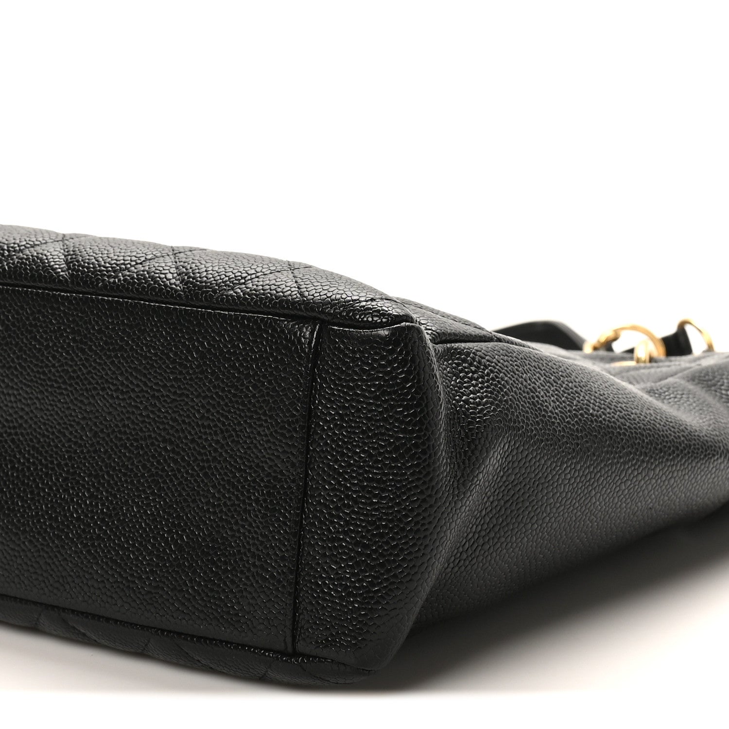 Caviar Quilted Petit Shopping Tote PST Black