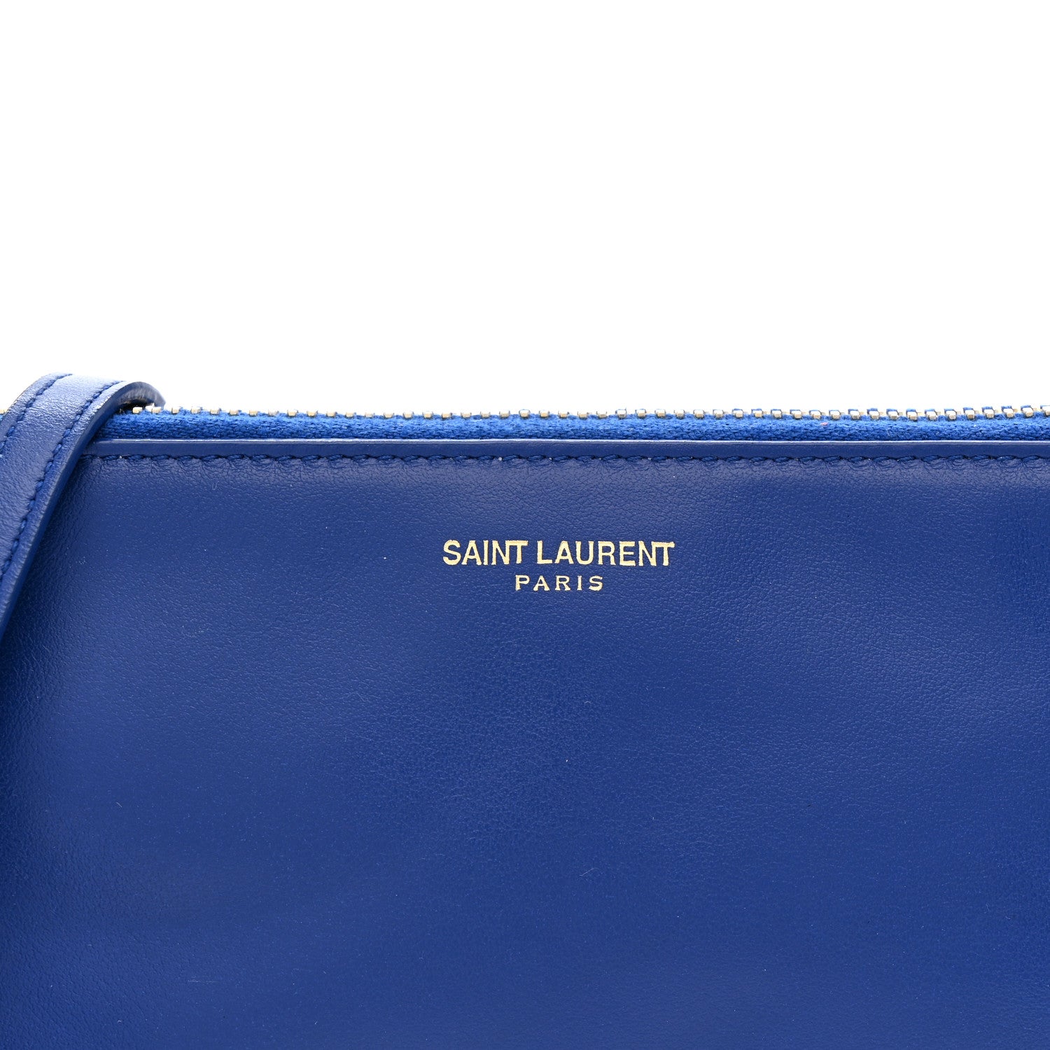 Calfskin Monogram Phone Pouch Crossbody Bag Blue Majorelle