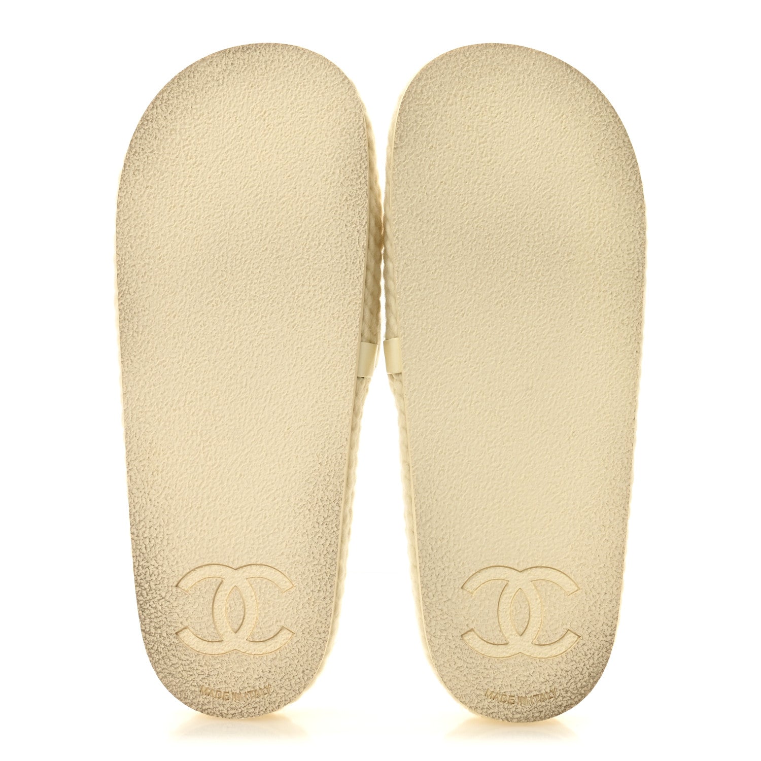 Braided Knit CC Mules 39 Ecru