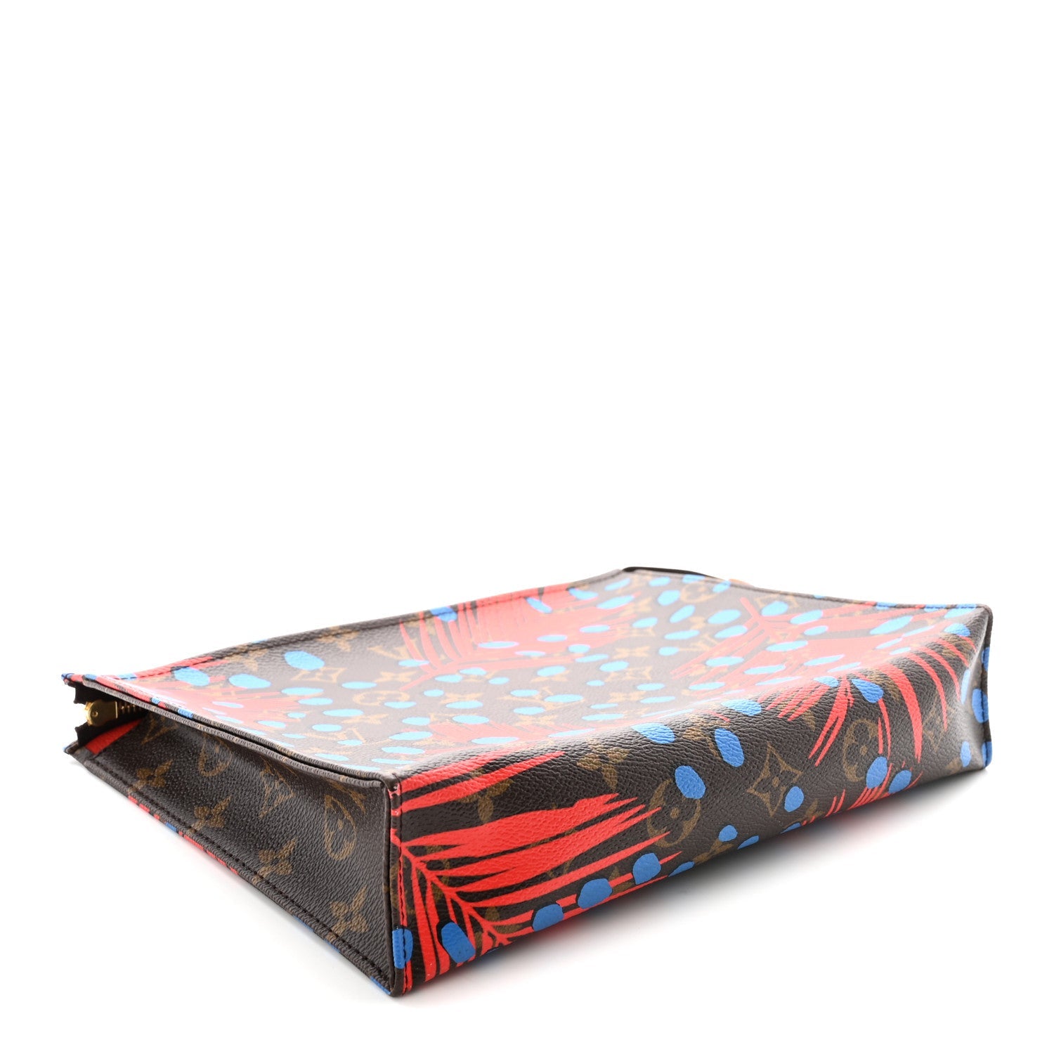 Monogram Jungle Dots Toiletry Pouch 26 Coquelicot Denim