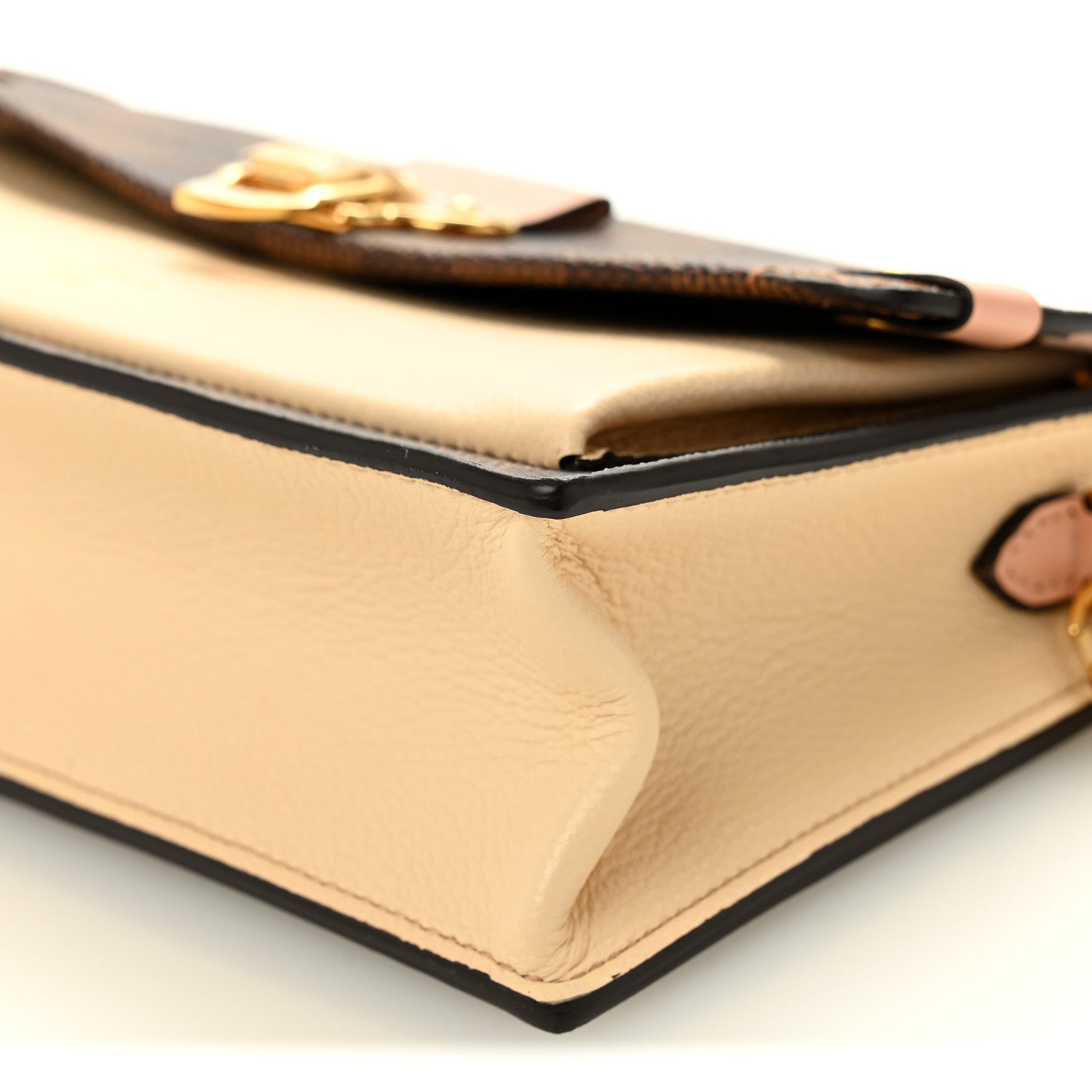 Damier Ebene Vavin Chain Wallet Creme