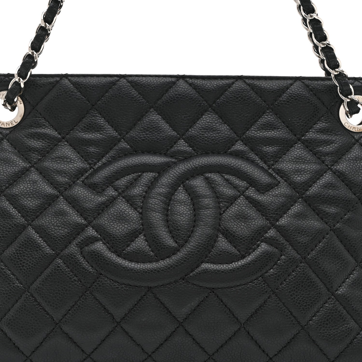 Caviar Quilted CC Timeless Soft Tote Black