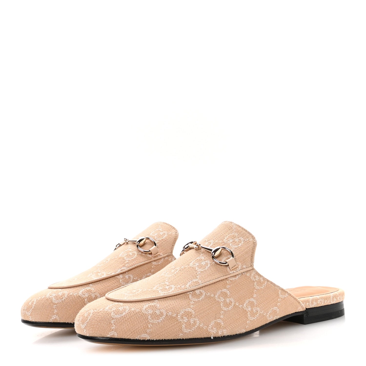 Summer Denim GG Malaga Kid Womens Princetown Slippers 39.5 Souffle Rose