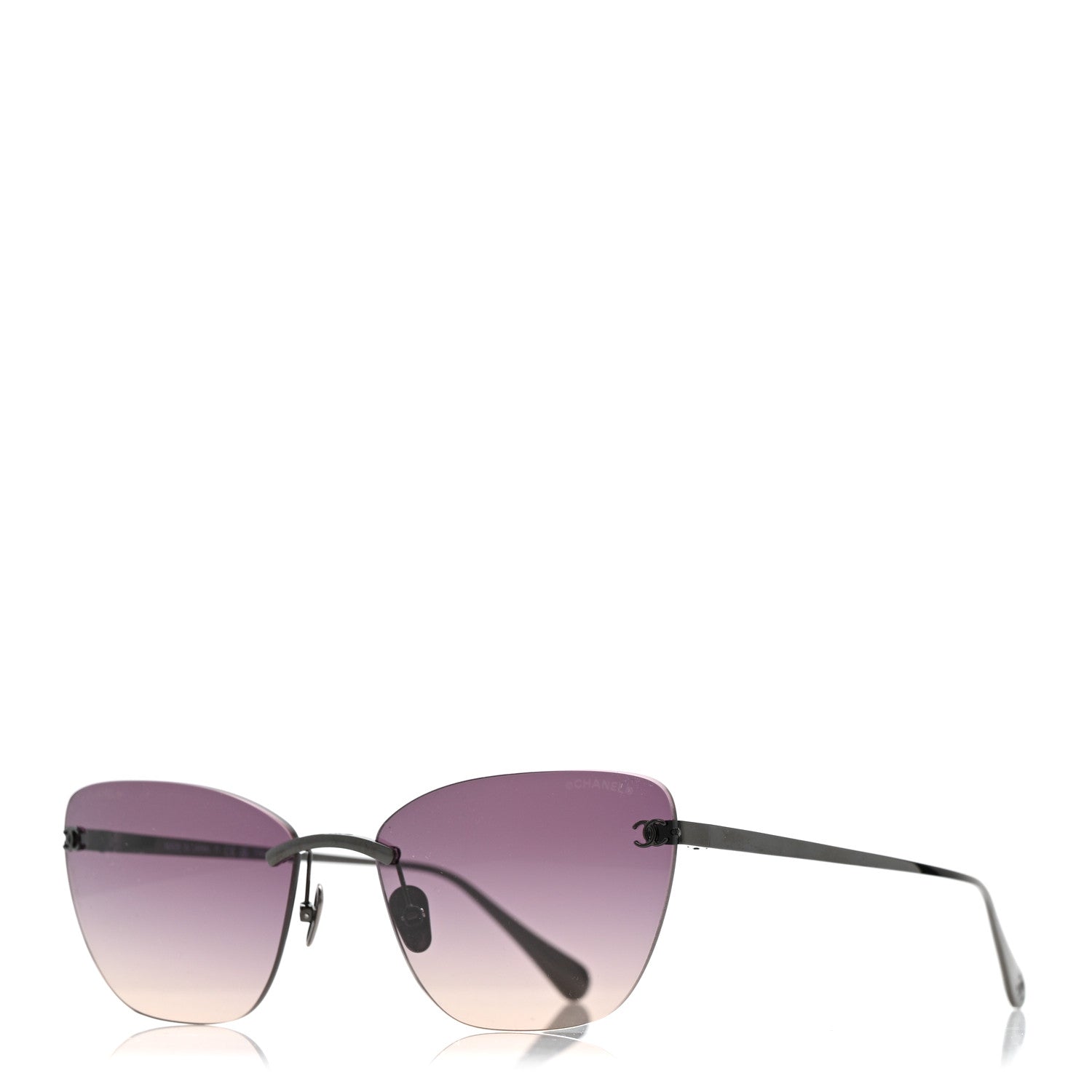 Titanium Cat Eye CC Sunglasses 4286-T Black