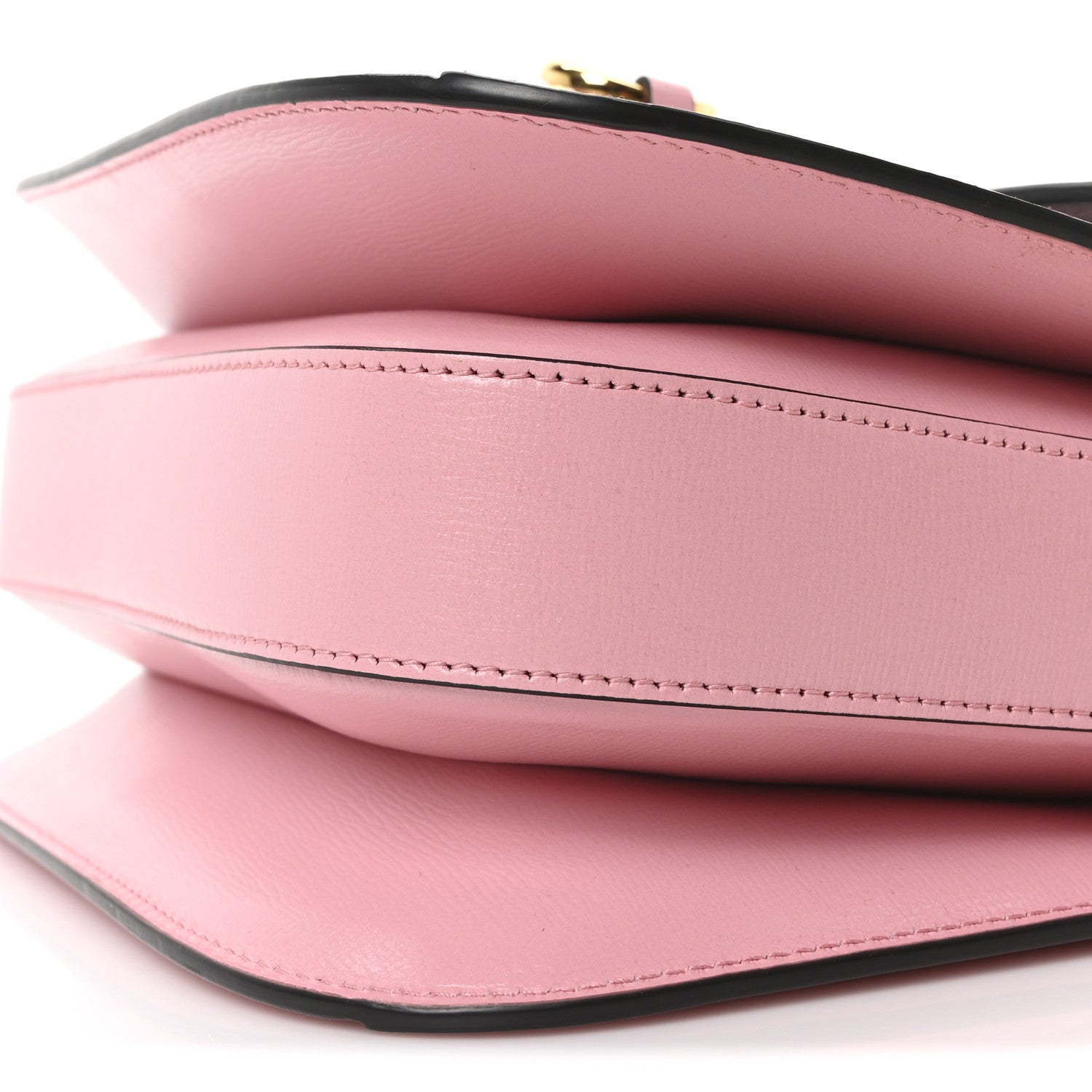 Snakeskin Calfskin Horsebit 1955 Shoulder Bag Blue Pink