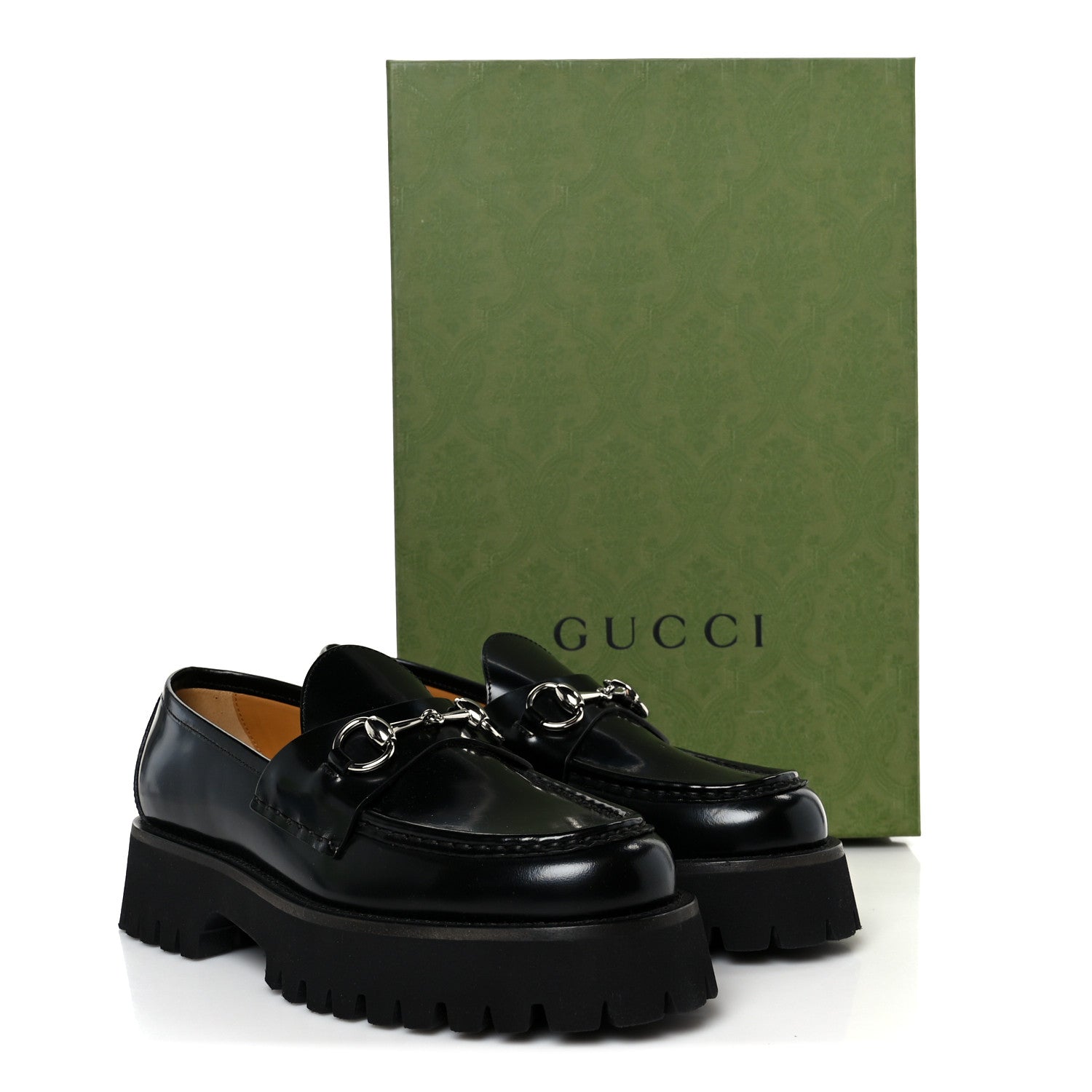 Cordovan Lux Womens Horsebit 45mm Platform Loafers 38 Black