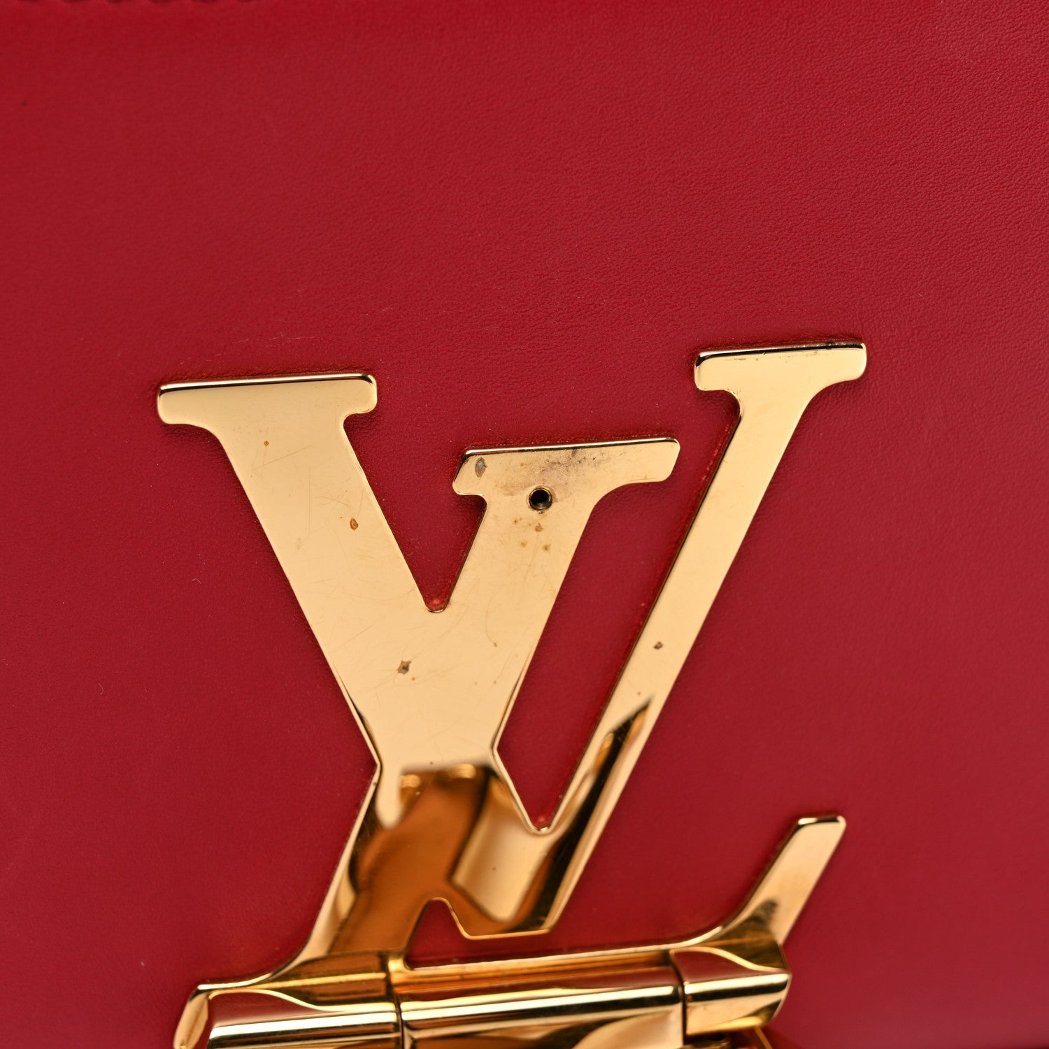 Calfskin Chain Louise MM Red
