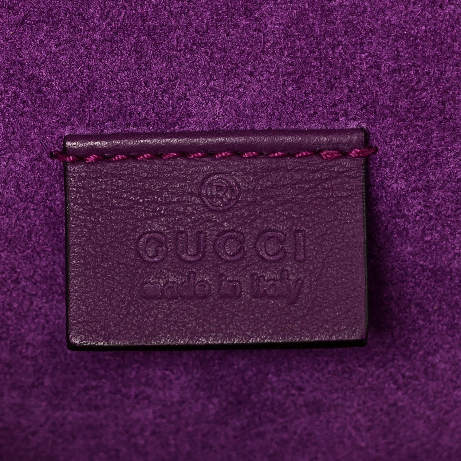 GG Supreme Monogram Embroidered Small Dionysus Shoulder Bag Purple