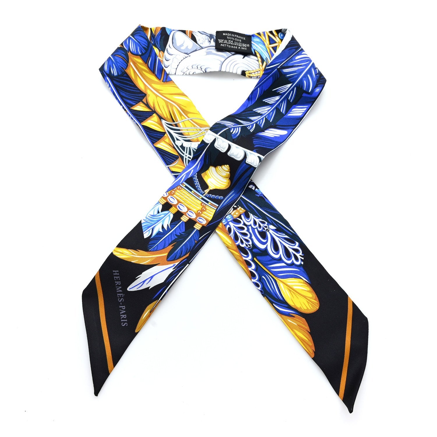 Silk La Danse Pacifique Twilly Bleu Nuit Jaune Vif