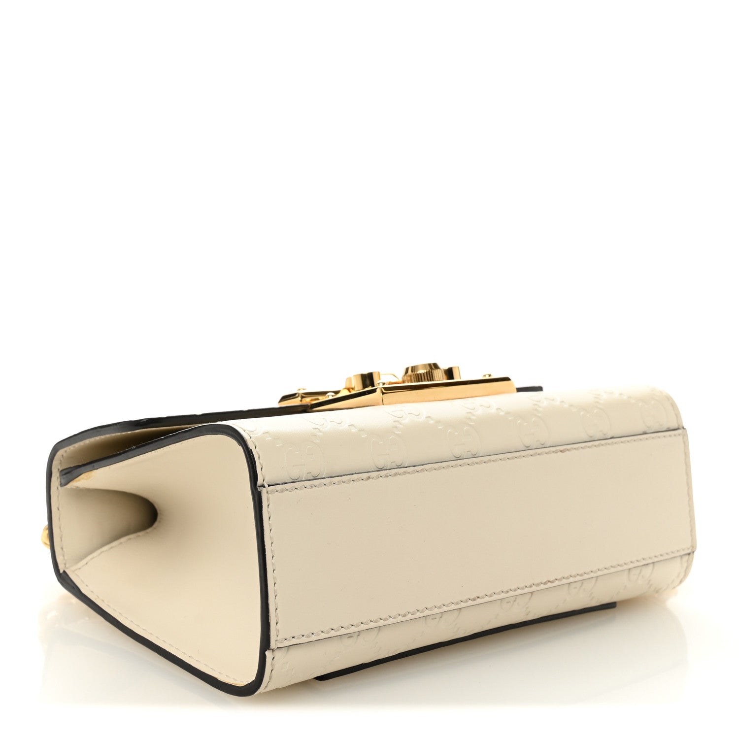 Guccissima Small Padlock Shoulder Bag White