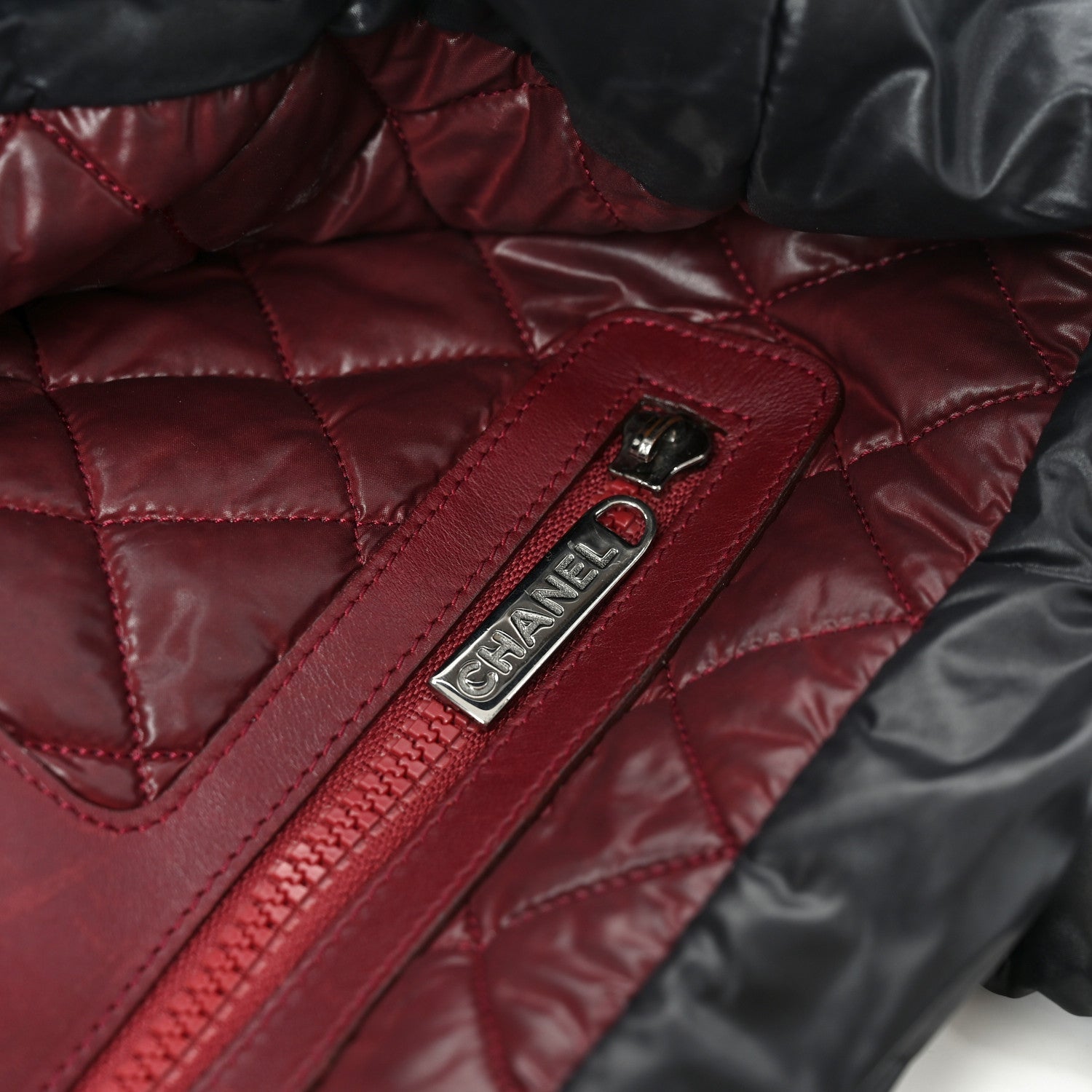 Lambskin Quilted Medium Coco Cocoon Reversible Tote Black
