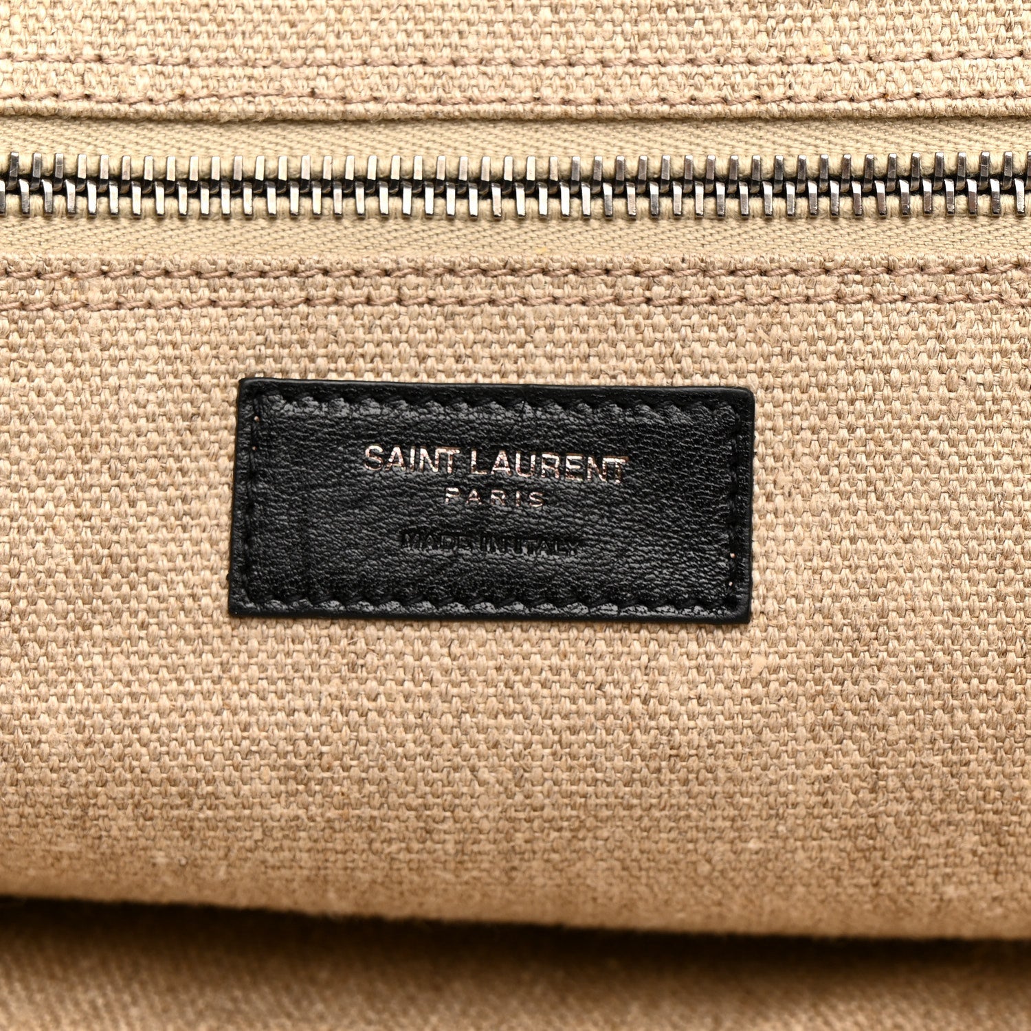 Linen Calfskin Rive Gauche Tote Optic White