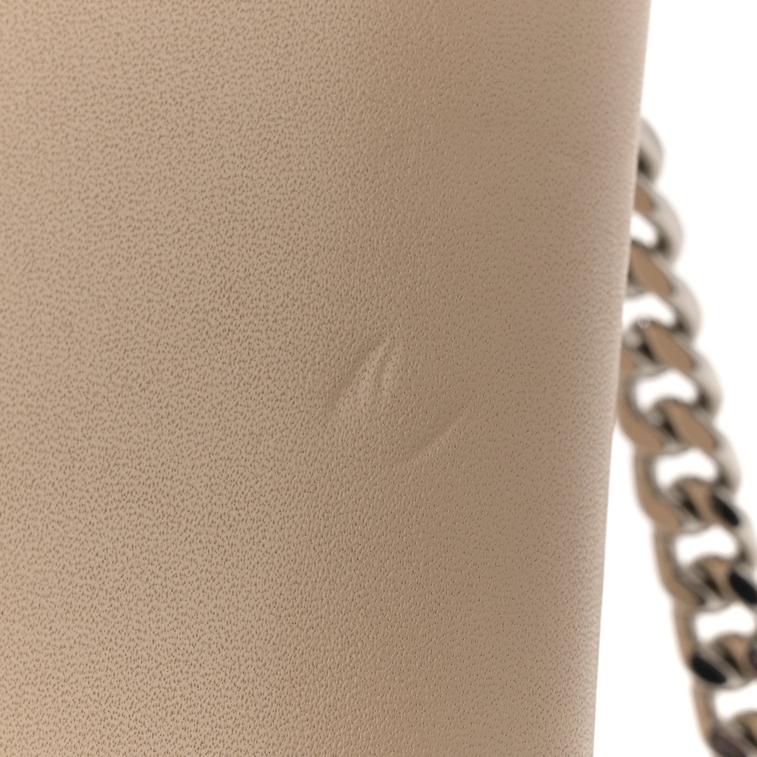 Smooth Calfskin Classic Monogram Kate Tassel Chain Wallet Dark Beige