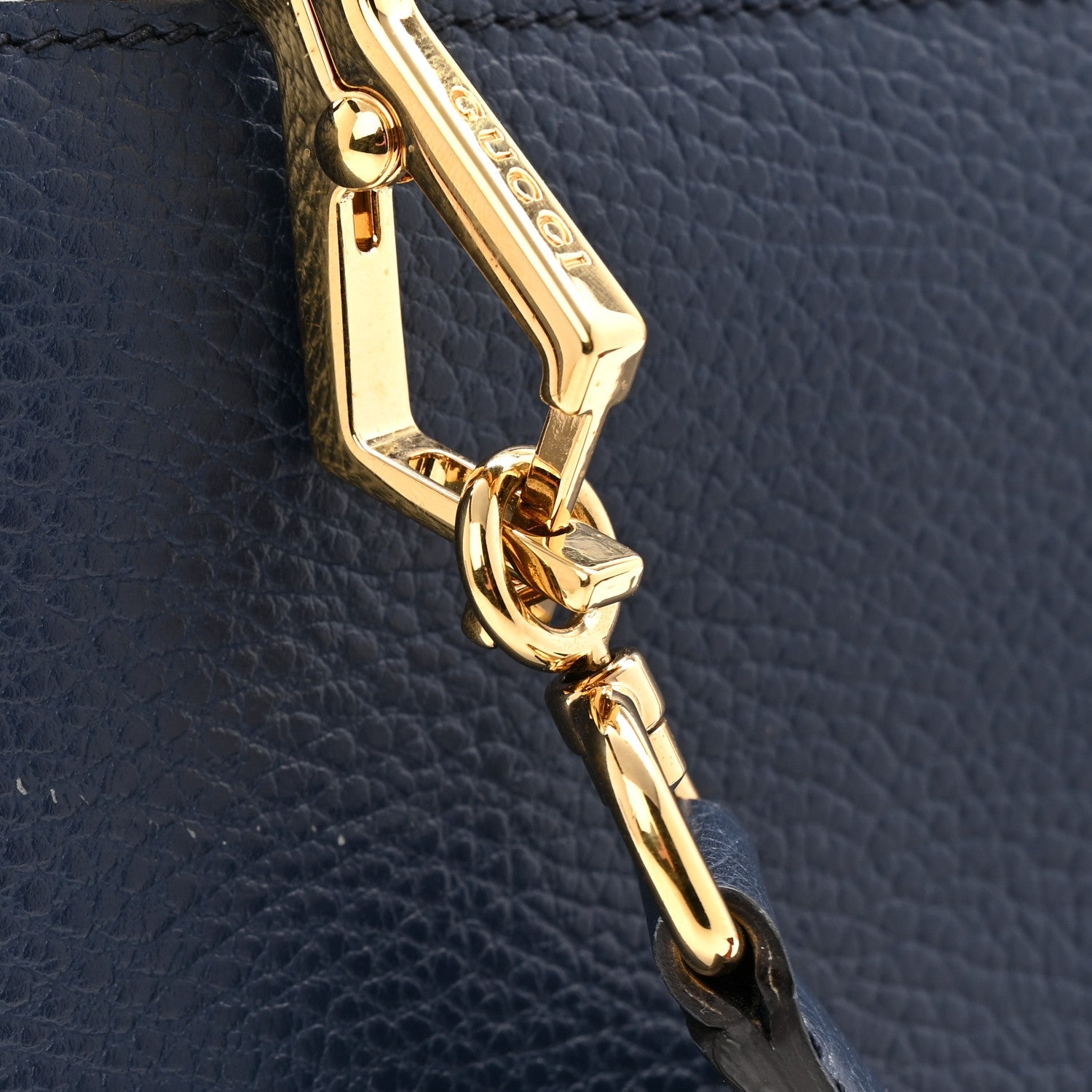 Nappa Bamboo Web Small Nymphaea Top Handle Bag Navy