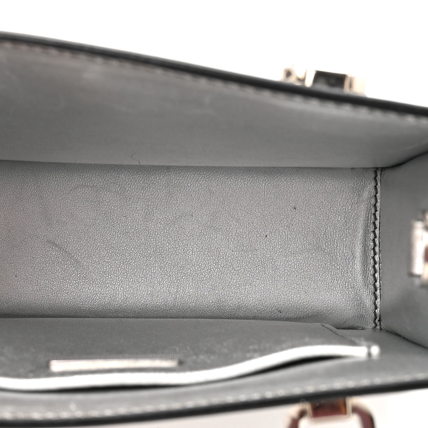 Spazzolato Metal Triangle Logo Triangle Patterned Small Double Handle Crossbody Tote Argento