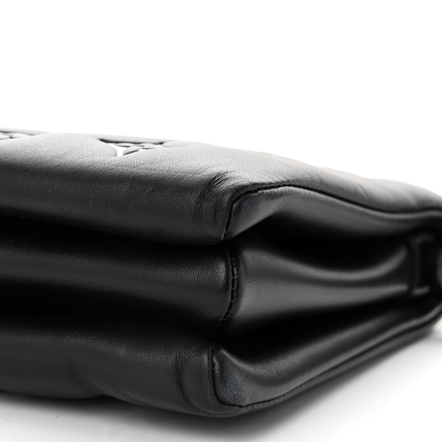 Lambskin Embossed Monogram Coussin PM Black White