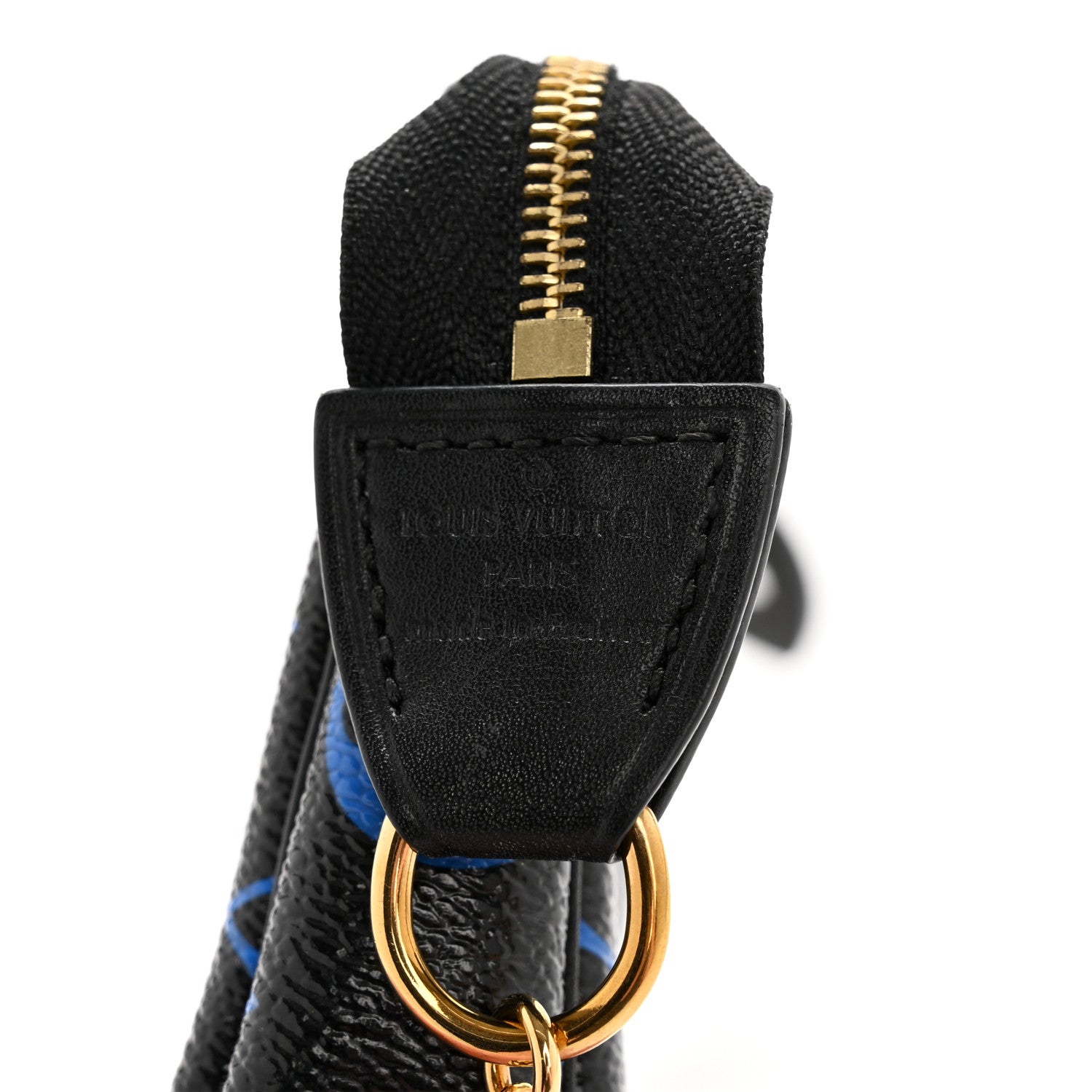 Colored Monogram Mini Pochette Accessories Blue Black